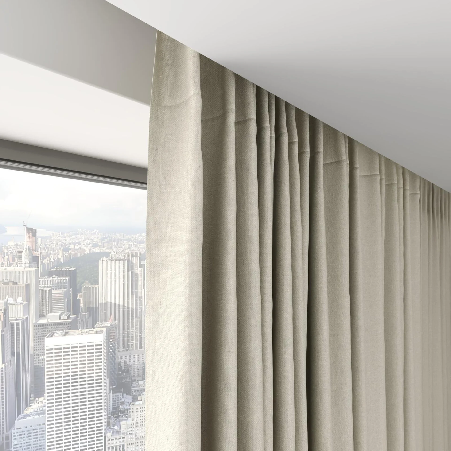 Top view of Kanvas Sesame, on hidden rail