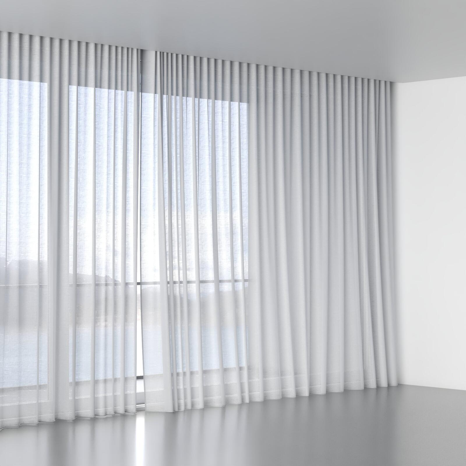 Full view of Gossy Snow, wave pleat