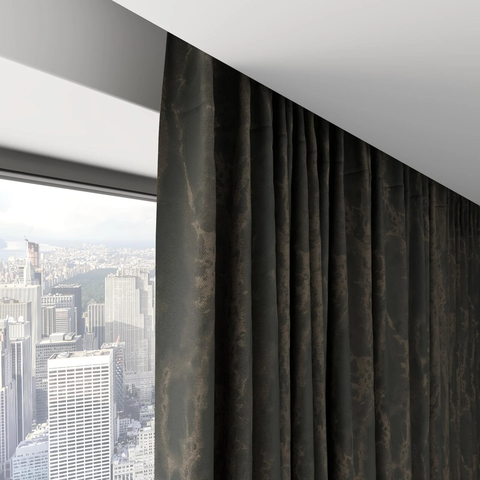 Top view of Anthology Onyx, on hidden rail
