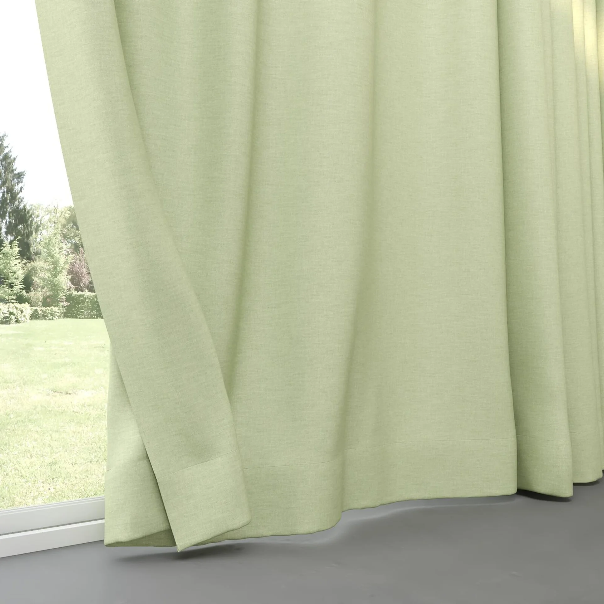 Bottom view of Casual Sage, pinch pleat
