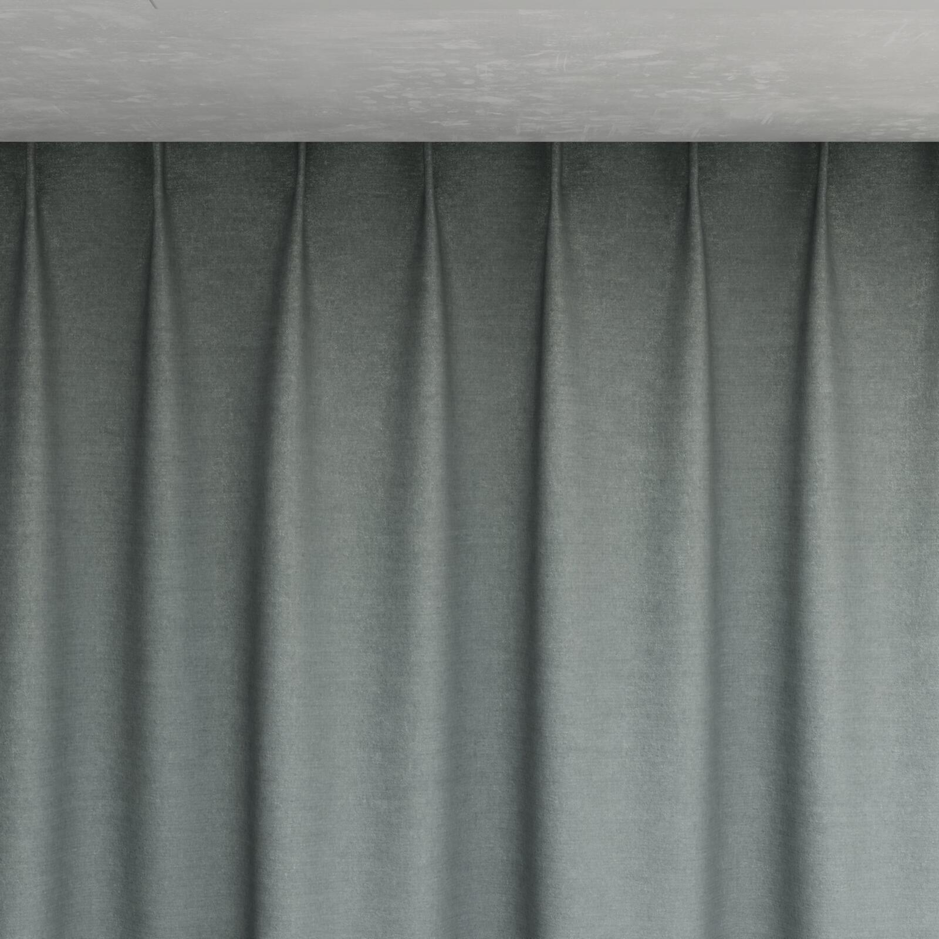 Top view of Drama Sage, pinch pleat
