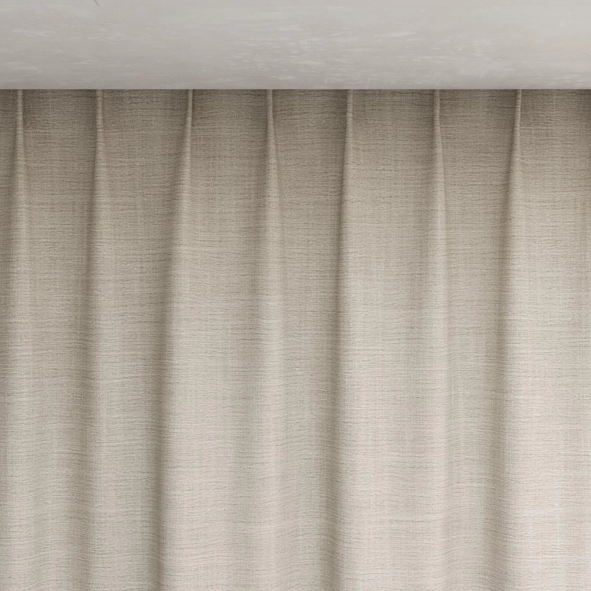 Top view of Chatham Flax, pinch pleat