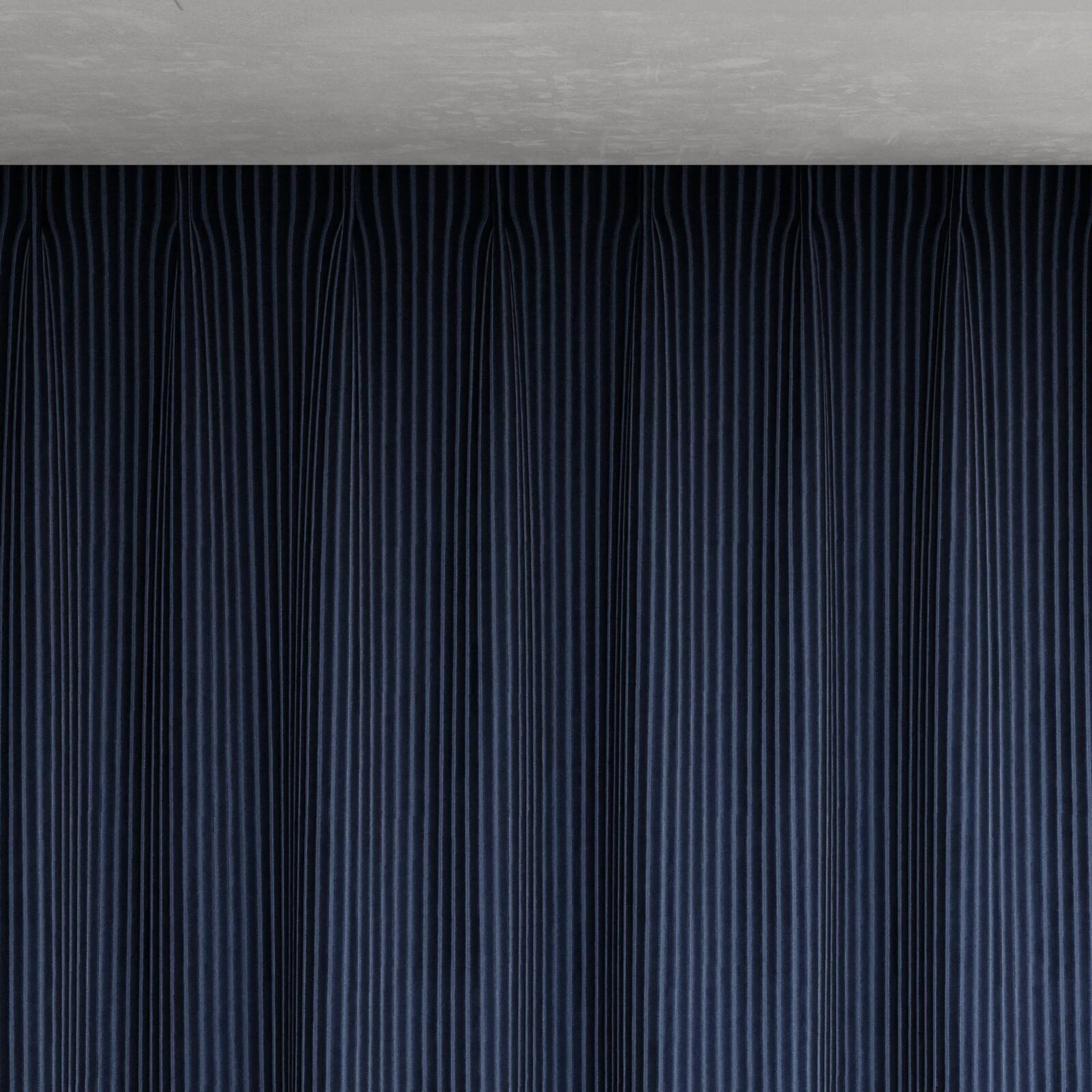 Top view of Embrace Navy, pinch pleat