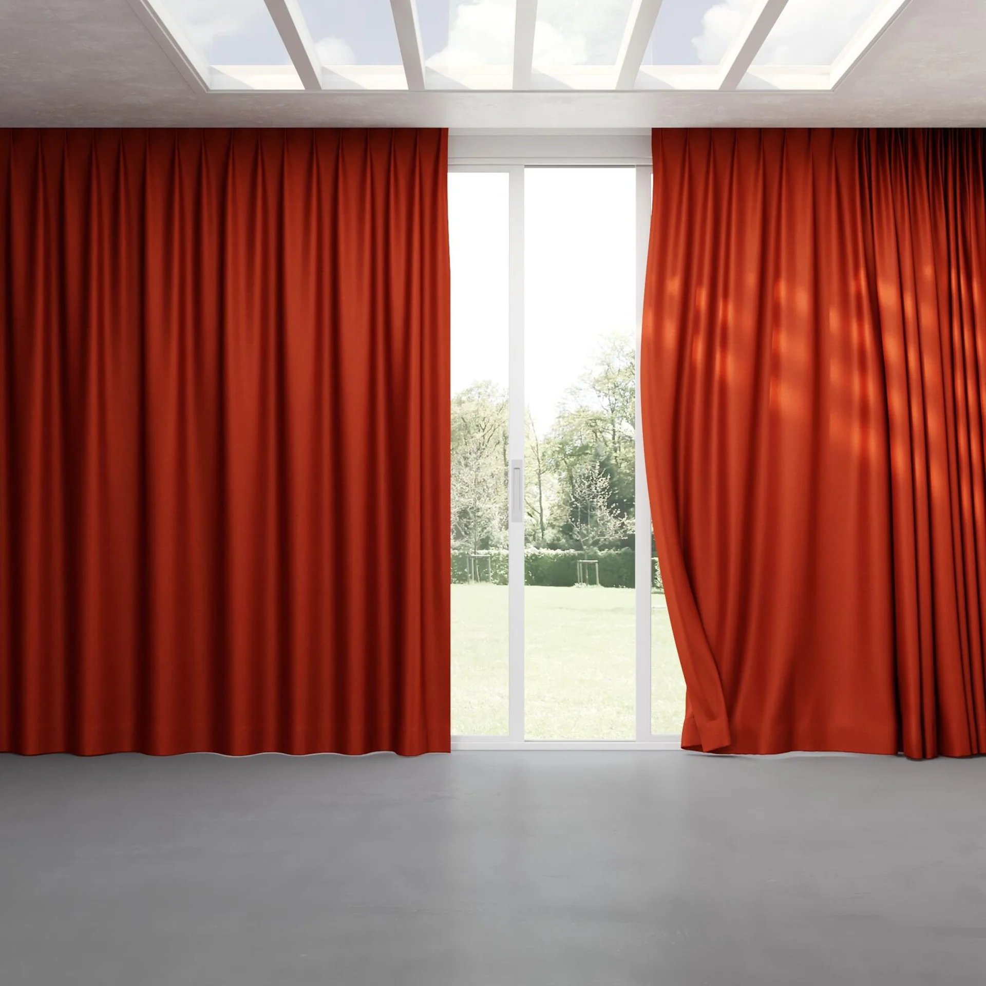 Full view of Provence Terra, pinch pleat