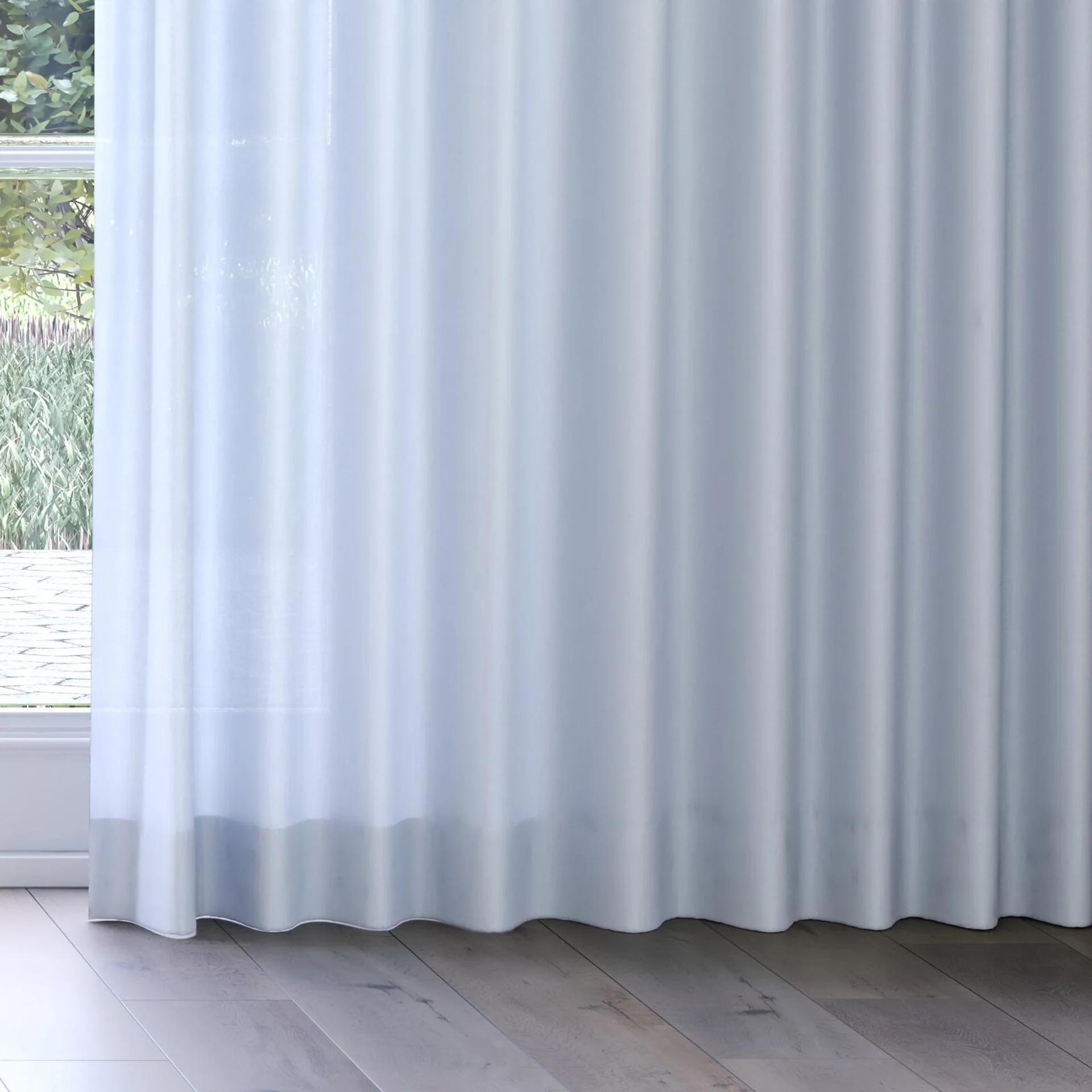 Bottom view of Kite Cloud, on curtain rail