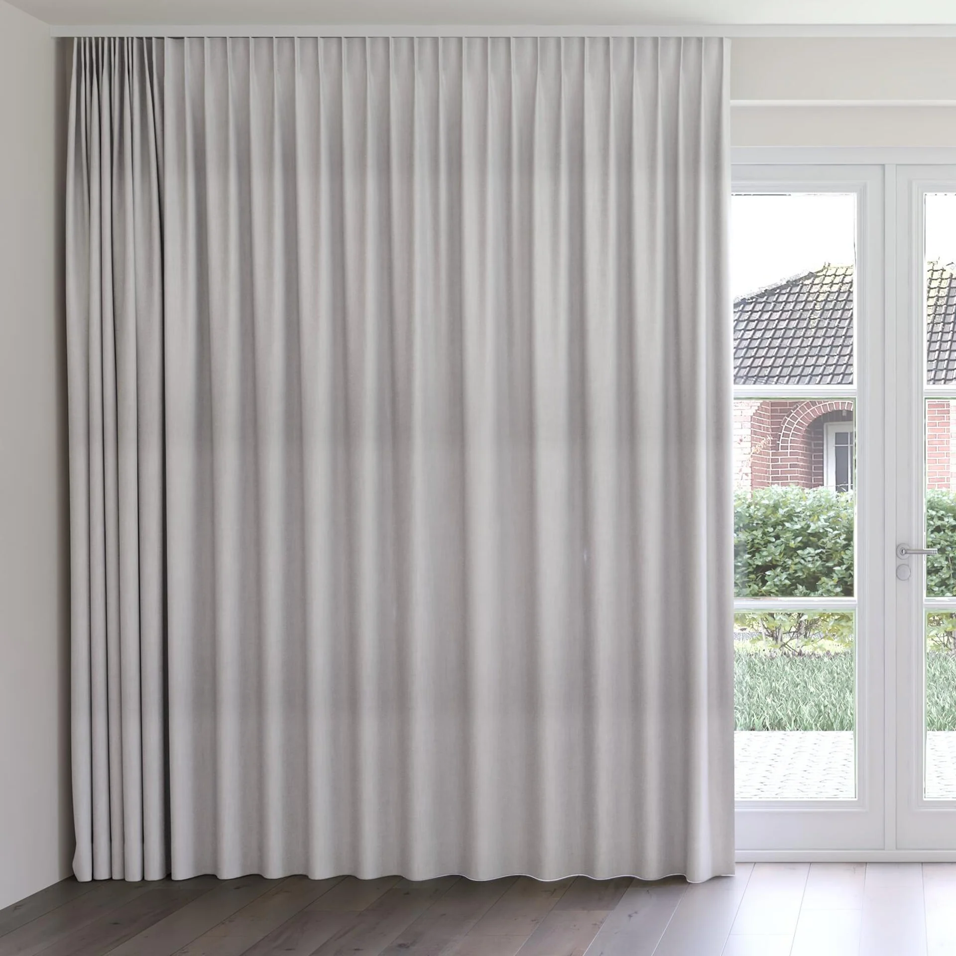 Front view of Lexicon Cloud, on curtain rail