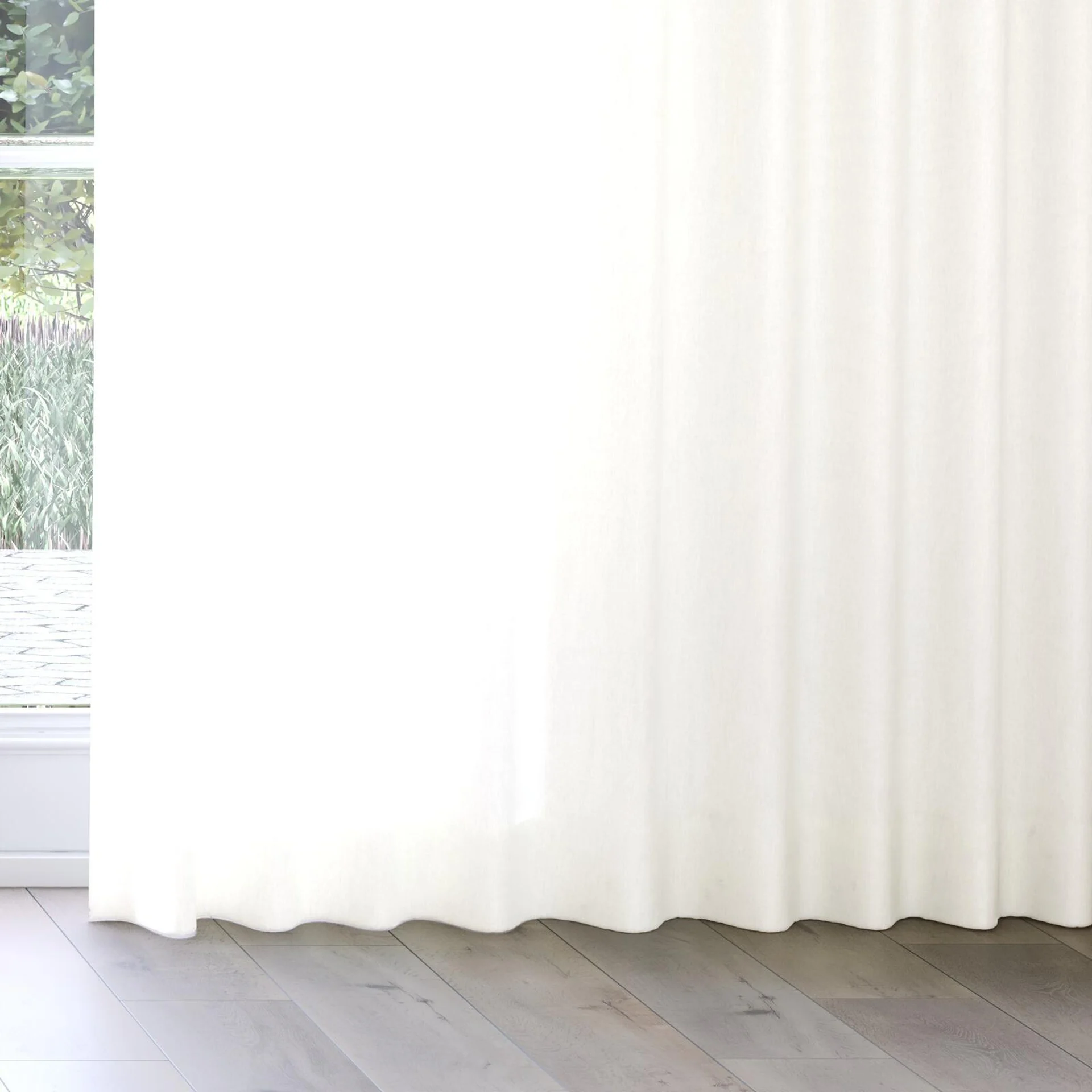 Bottom view of Ophelia Dune, on curtain rail
