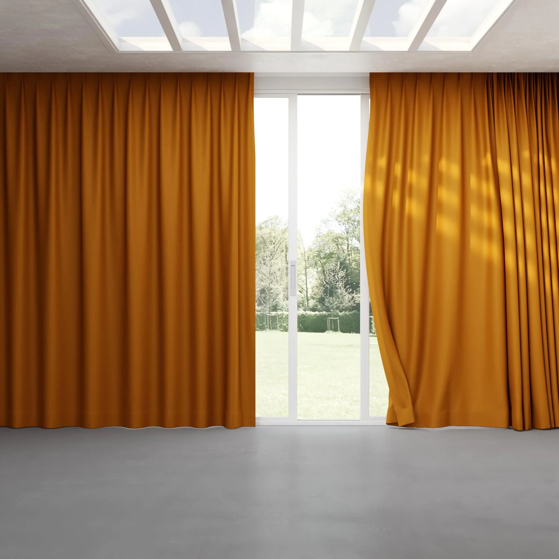Full view of Woolskin Autumn, pinch pleat