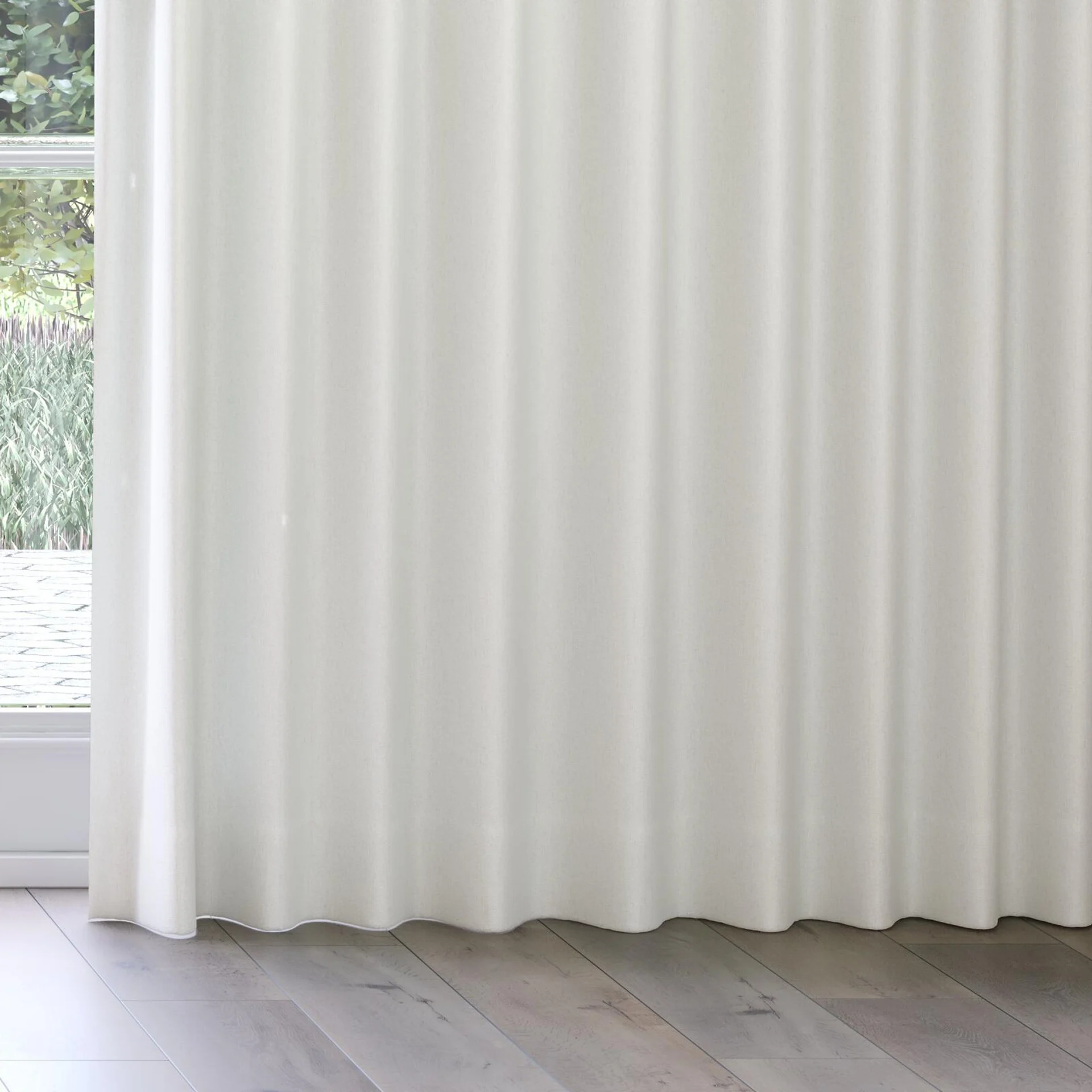 Bottom view of Retreat II Shell, on curtain rail