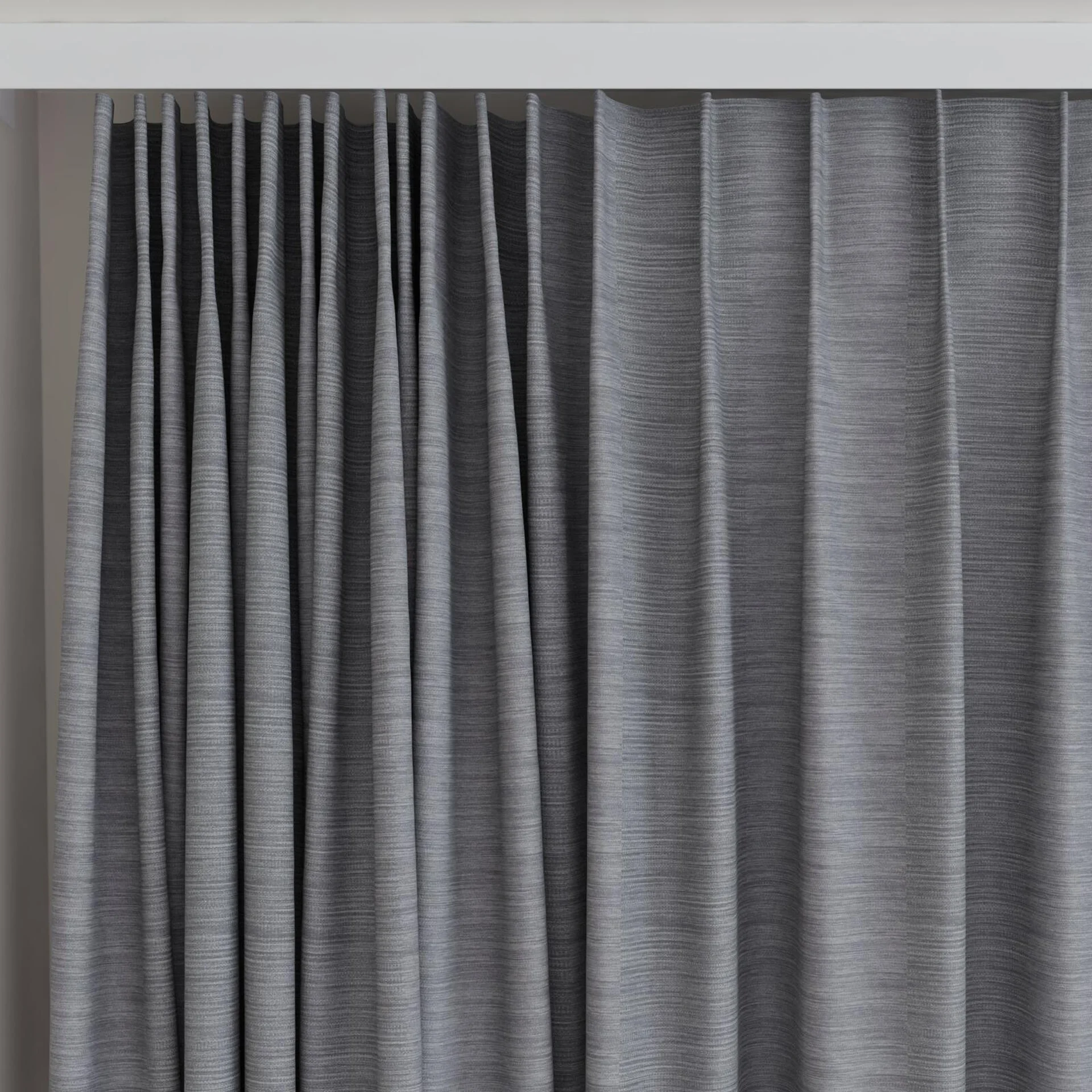 Top view of Borneo Uncoated Slate, on curtain rail