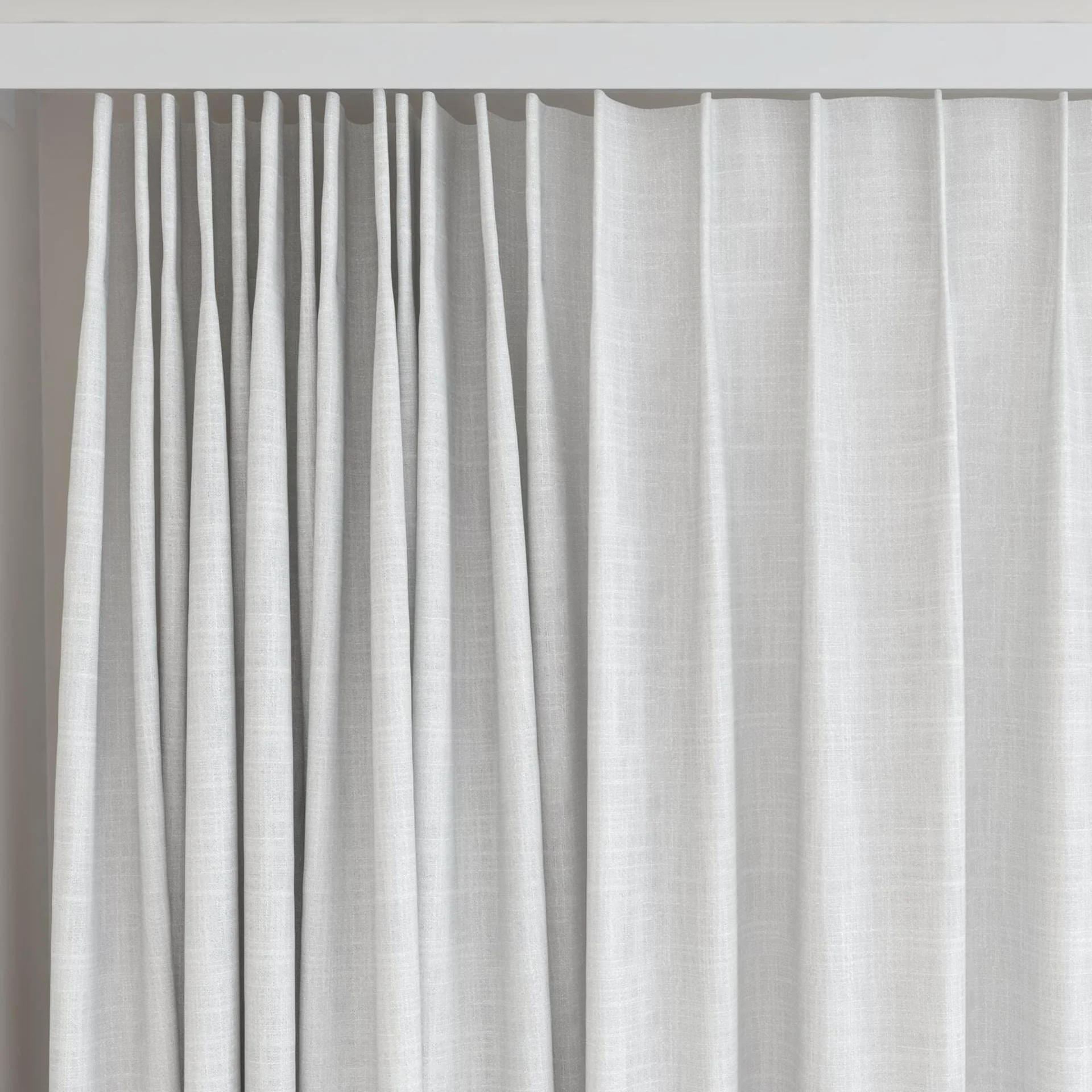 Top view of Release Cloud, on curtain rail