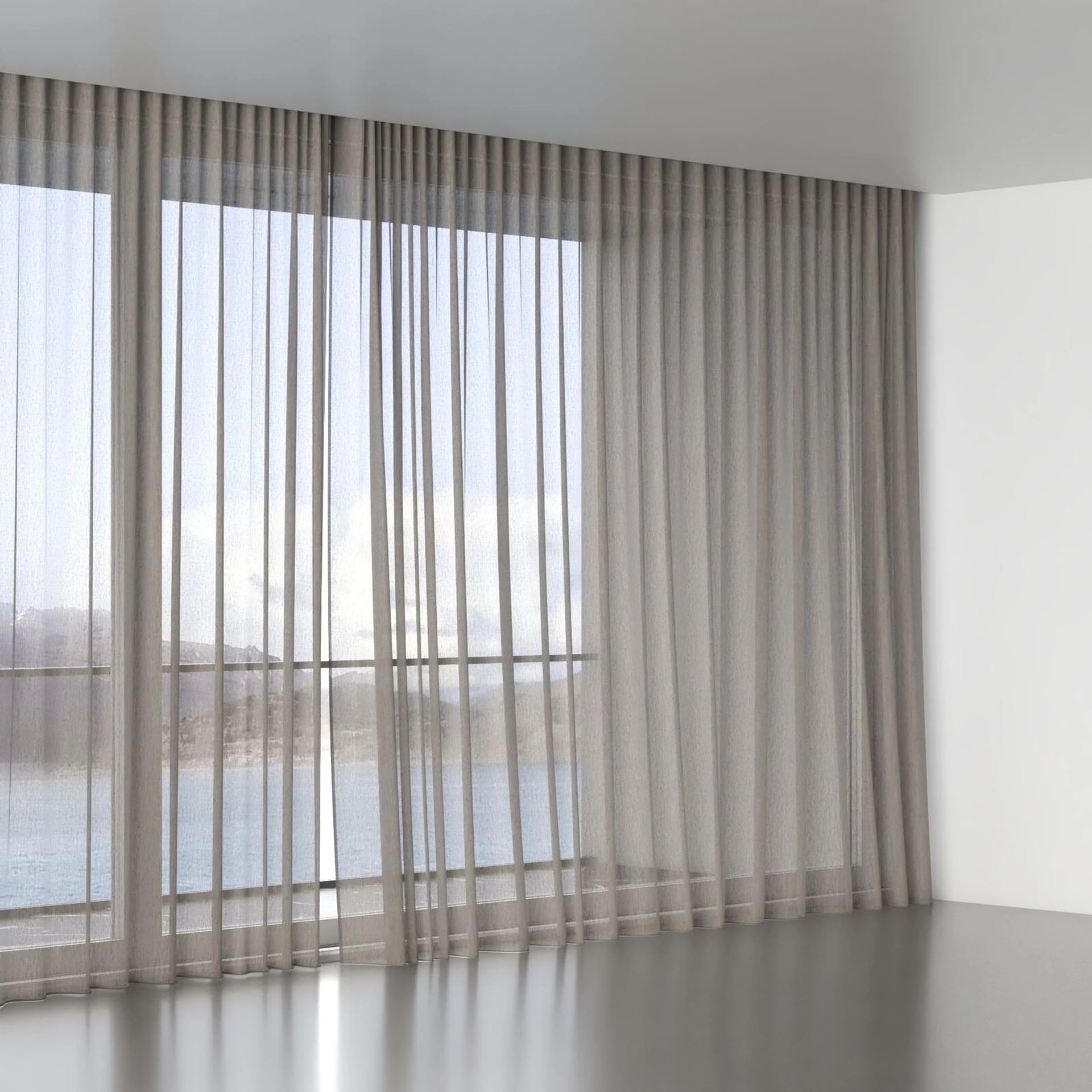 Full view of Mayfair Tobacco, wave pleat