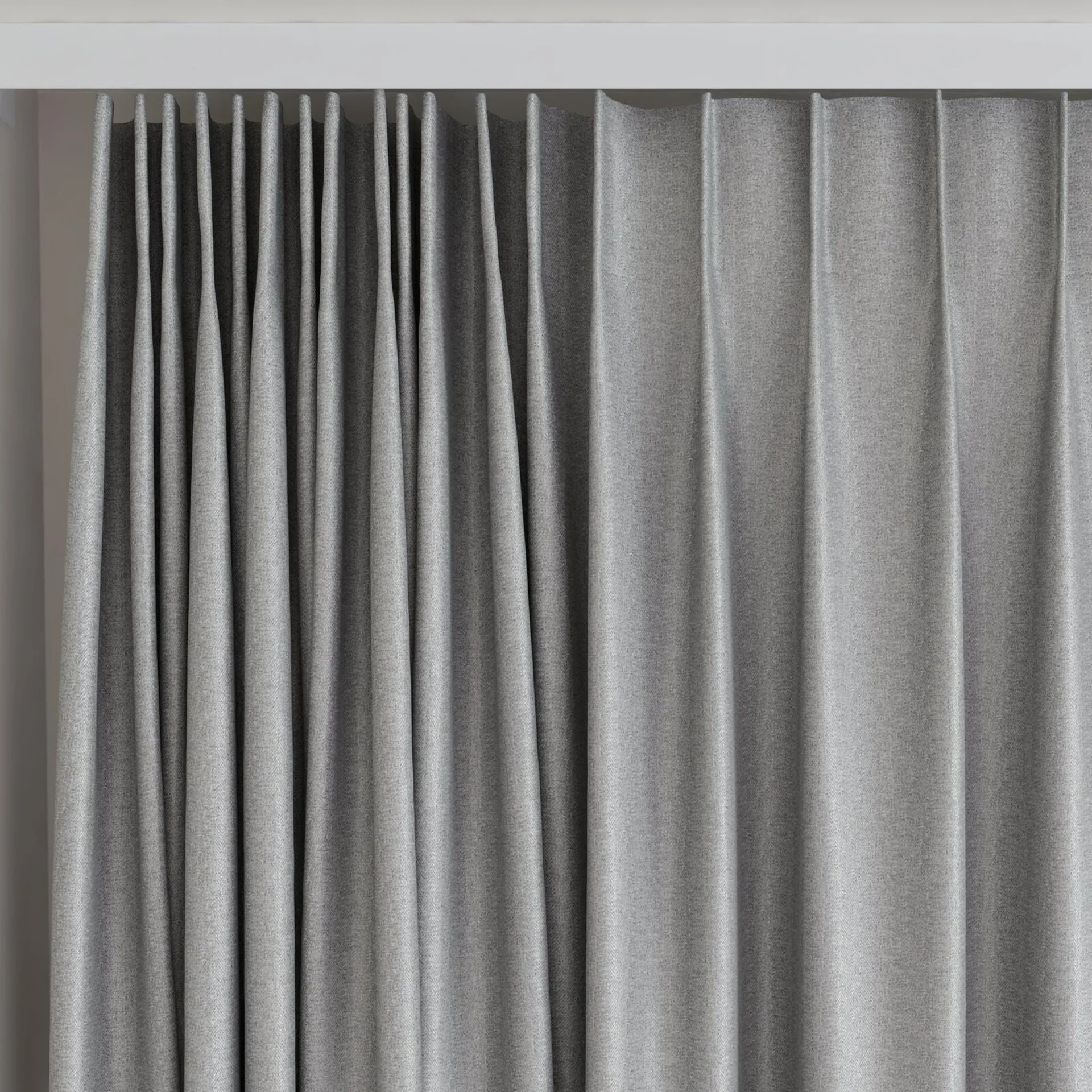 Top view of Taylor Aloy, on curtain rail