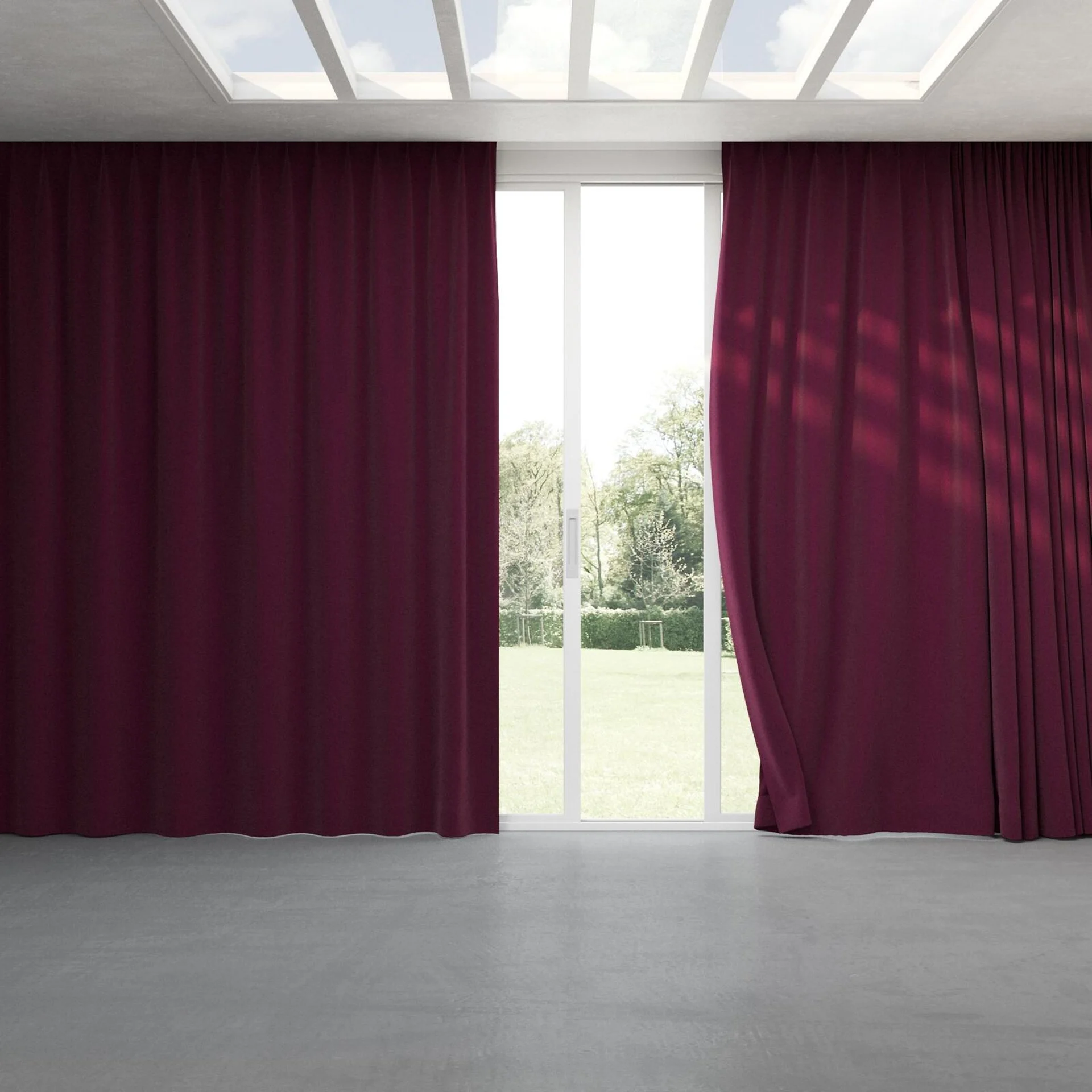 Full view of Vienna Empire, pinch pleat
