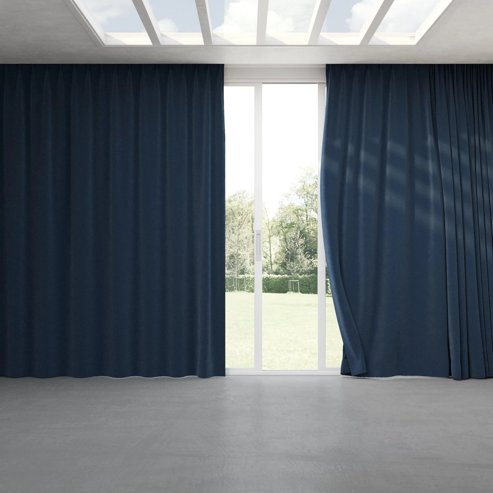 Full view of Vienna Night Shadow, pinch pleat