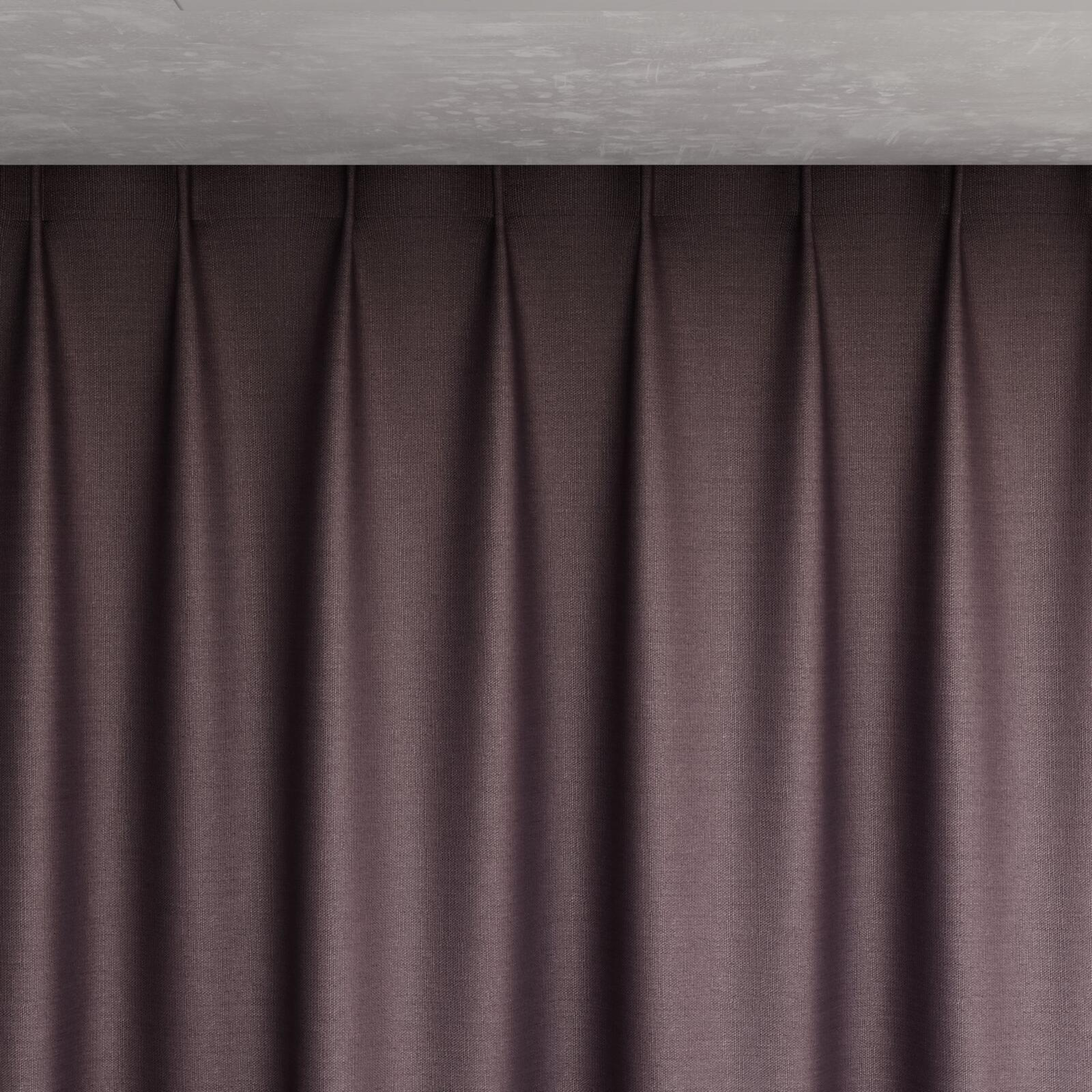 Top view of Linex Aubergine, pinch pleat