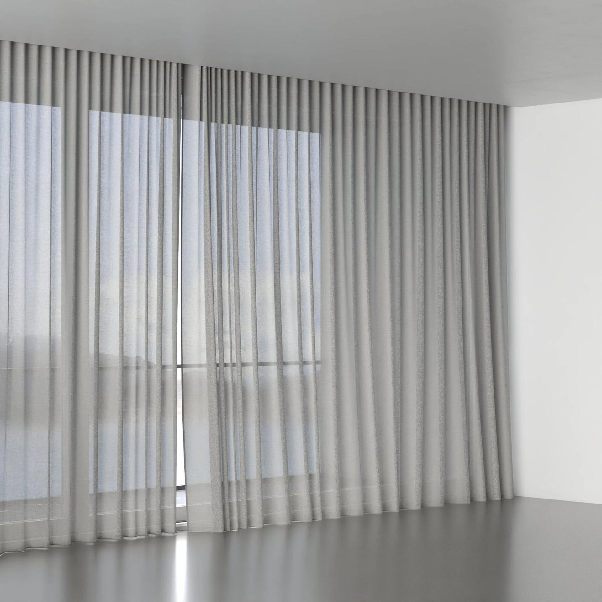 Full view of Rava Stucco, wave pleat