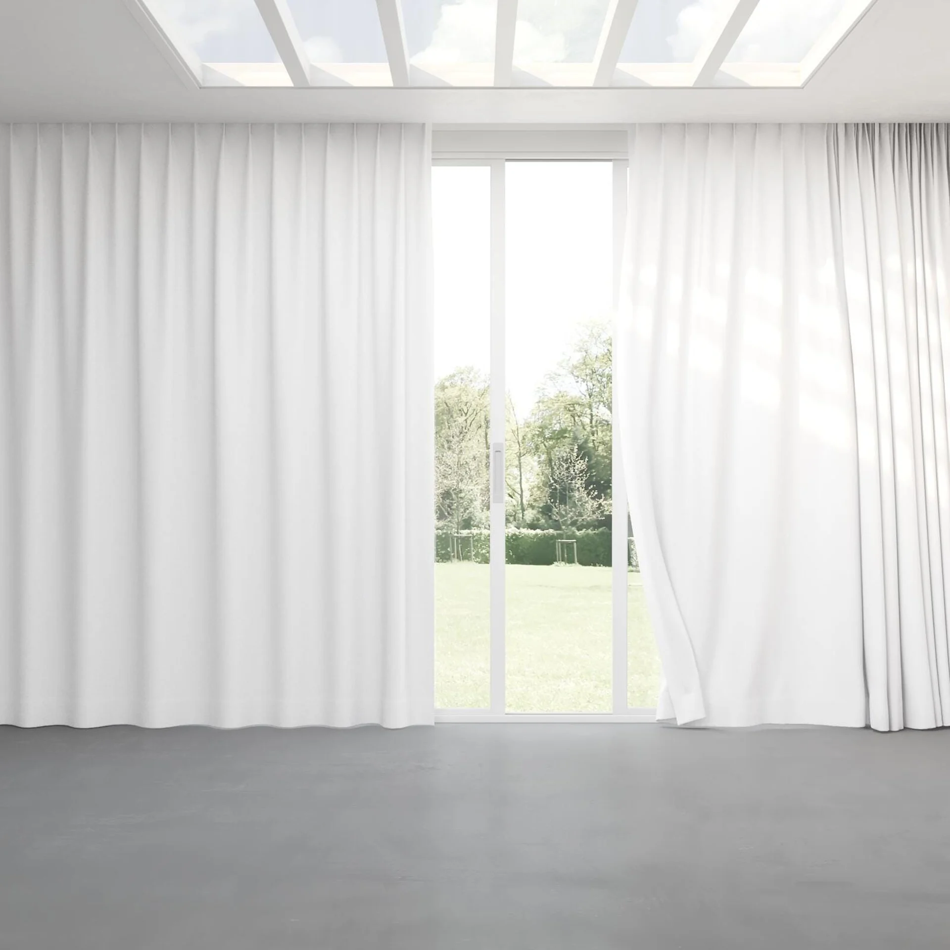 Full view of Artemis Snow, pinch pleat