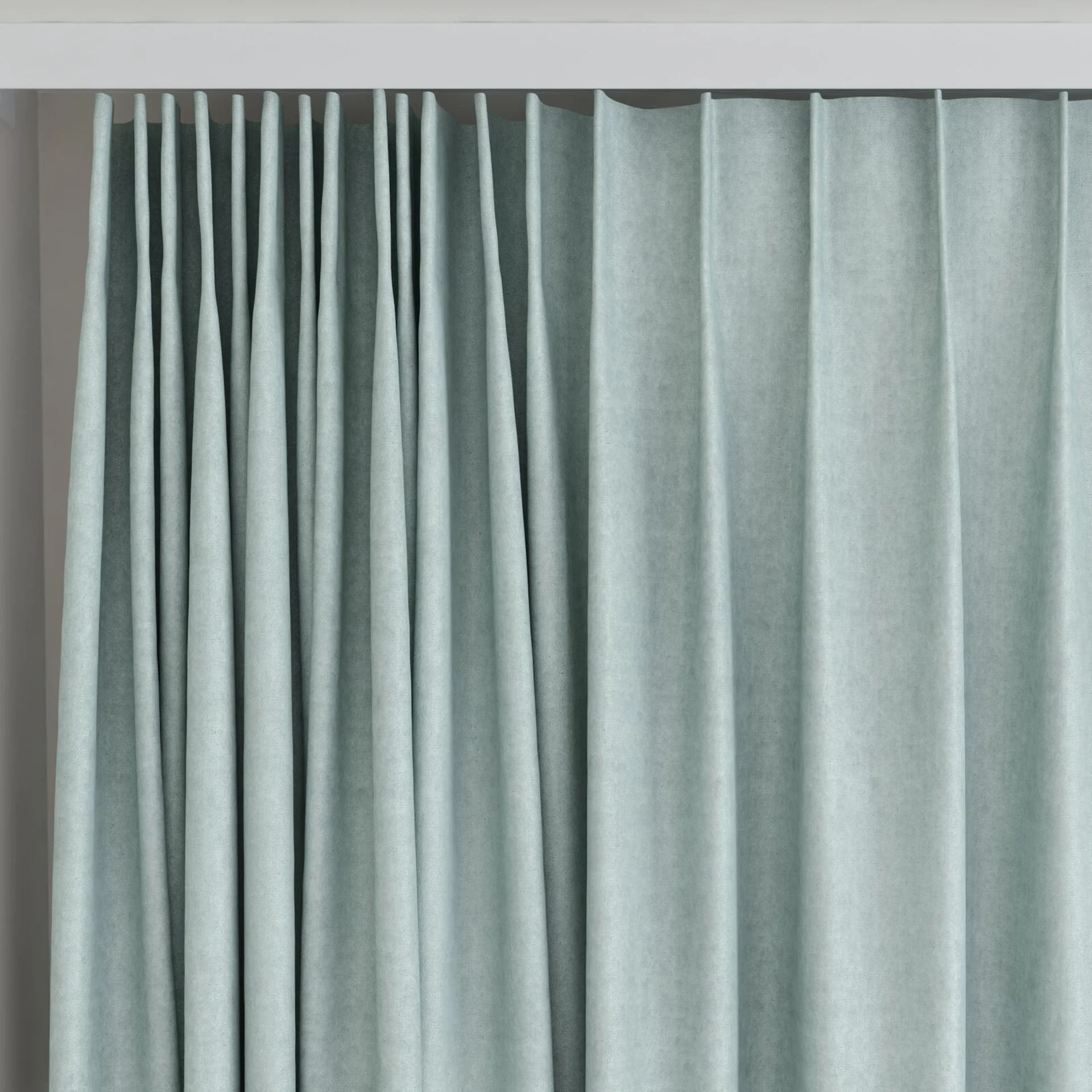 Top view of Monterey Cloud, on curtain rail