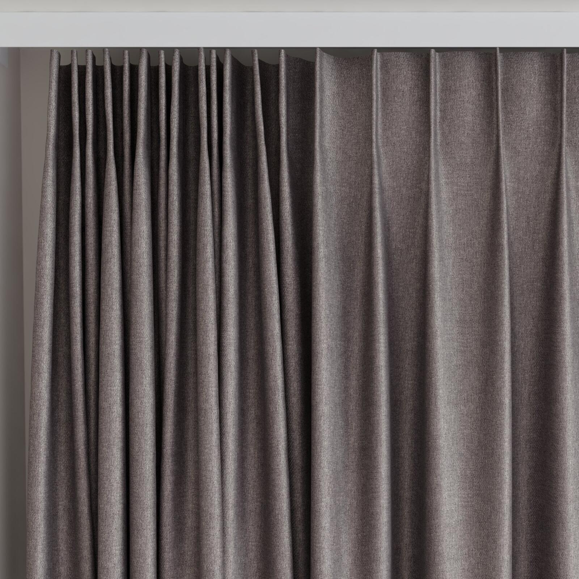Top view of Fiji Fossil, on curtain rail