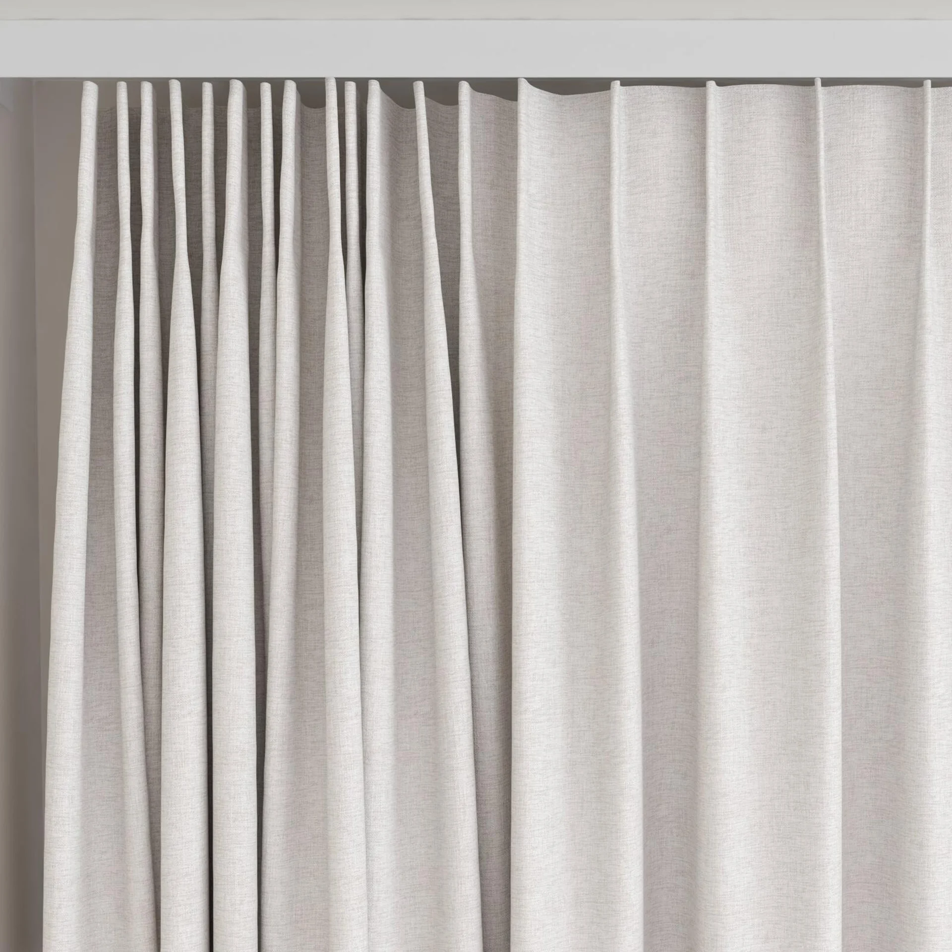 Top view of Envoy 2 Oyster 320cm, on curtain rail