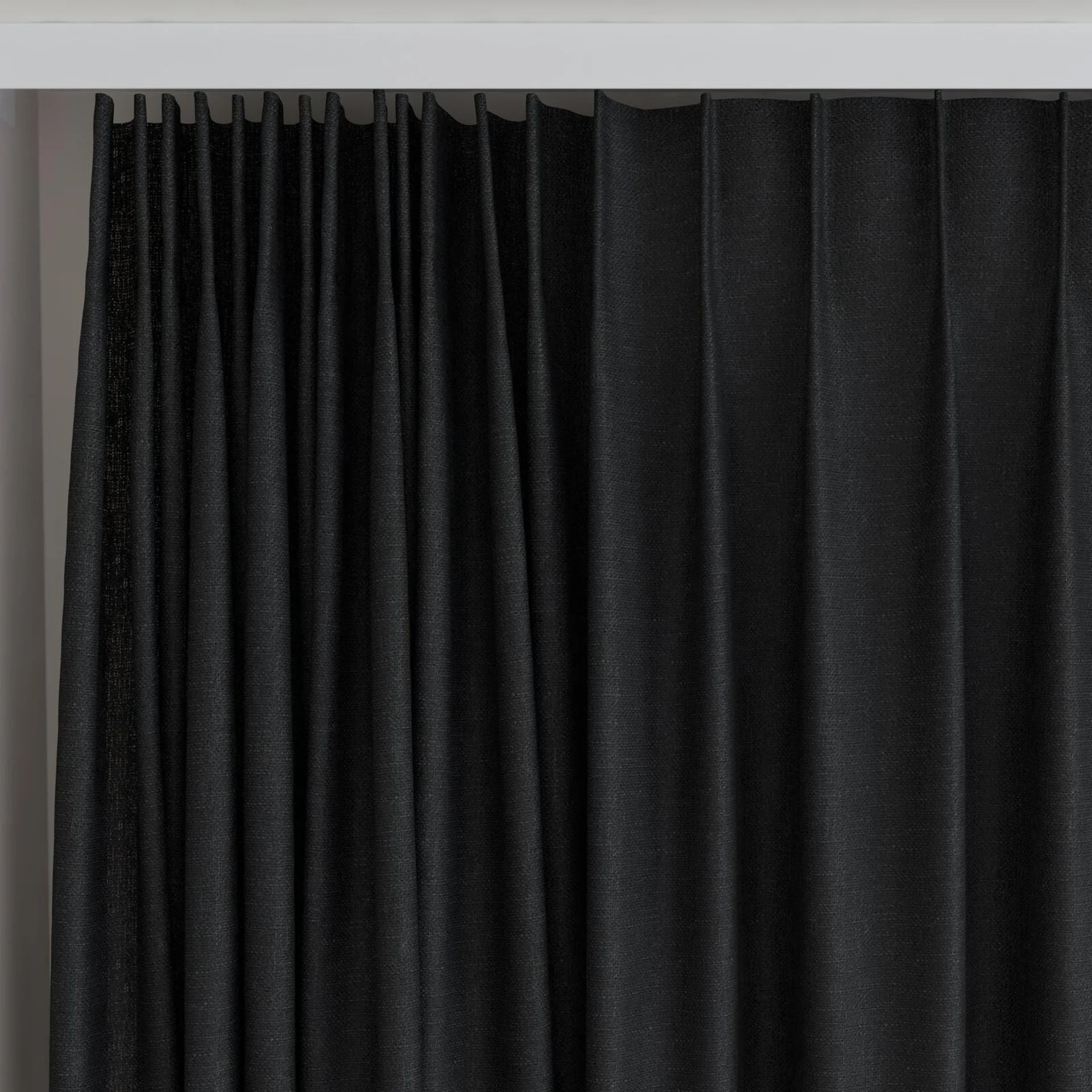 Top view of Element Onyx, on curtain rail