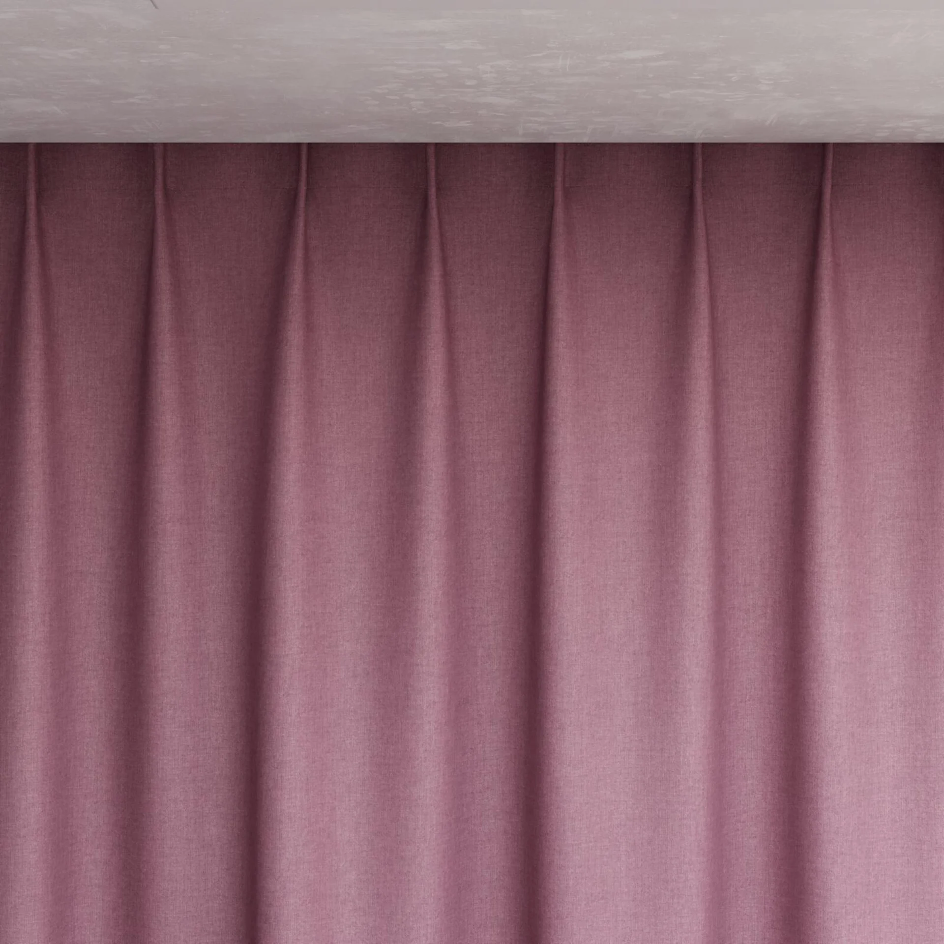 Top view of Cushy Orchid, pinch pleat