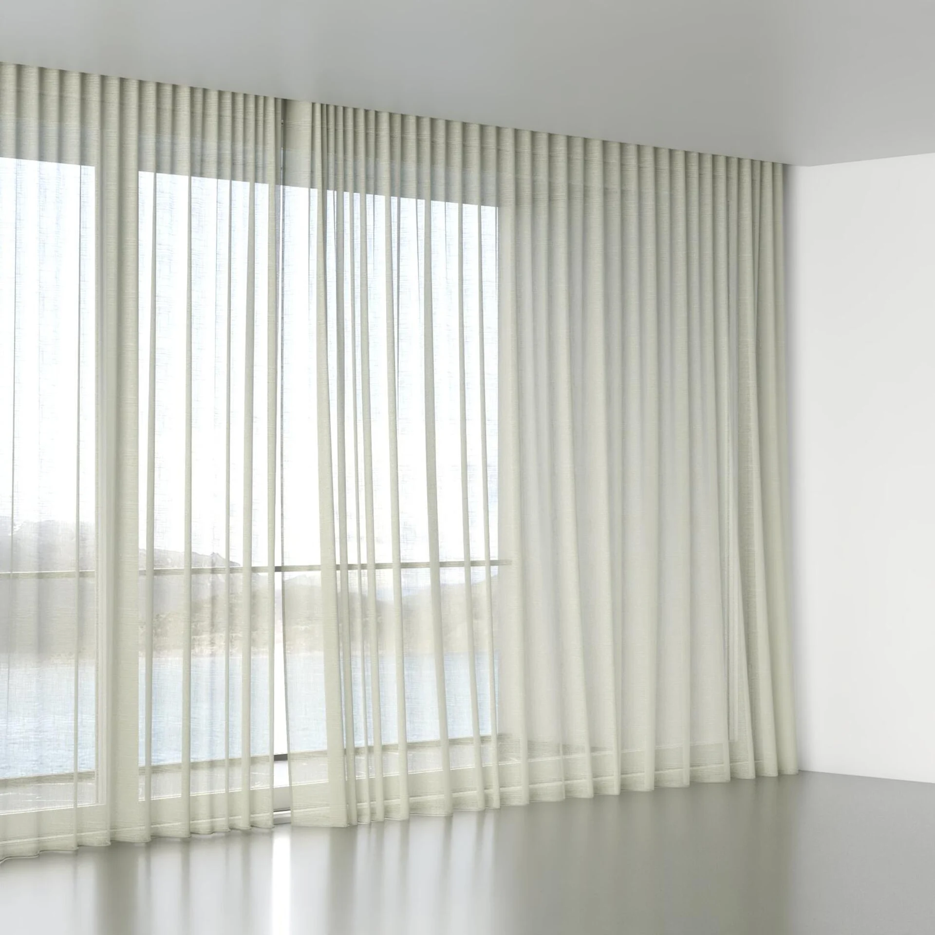 Full view of Angelic Tea, wave pleat