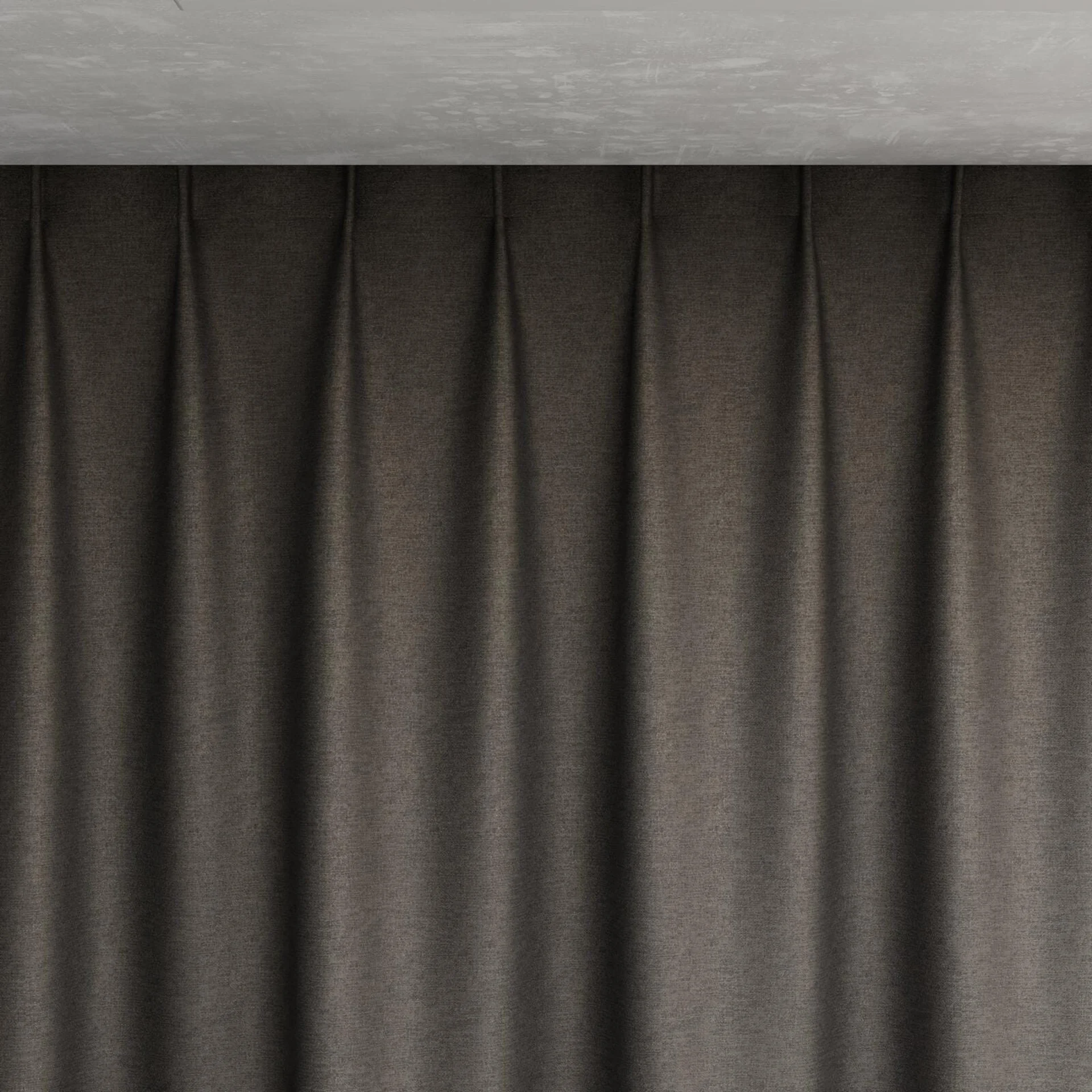 Top view of Eclipse Blackout Charcoal, pinch pleat
