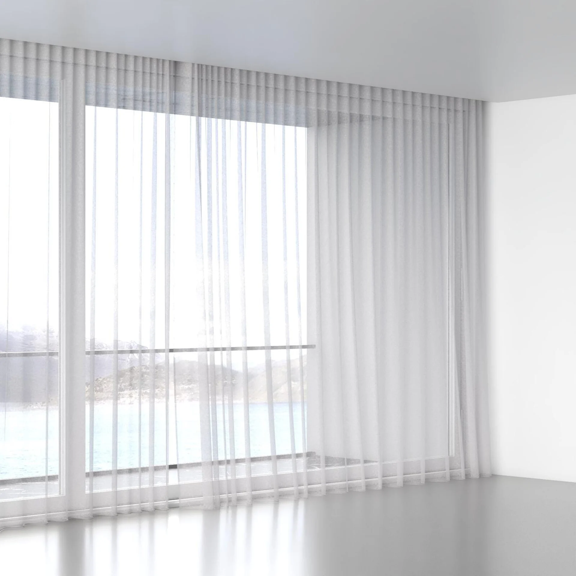Full view of Seaview Oyster, wave pleat