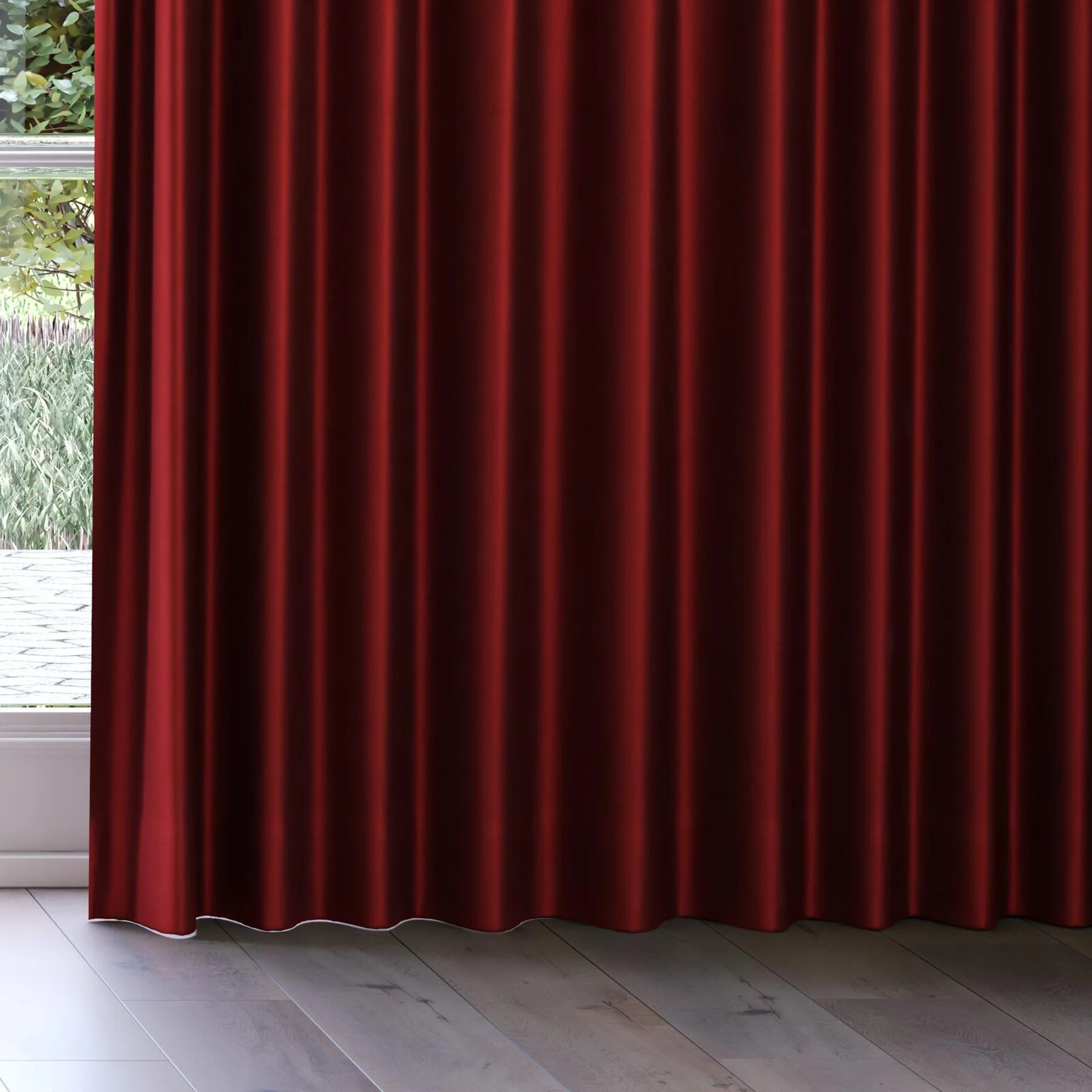 Bottom view of Mont Blanc Bordeaux, on curtain rail