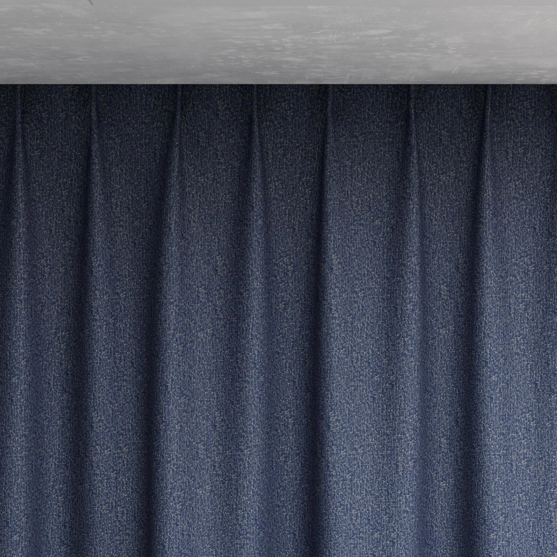 Top view of Sabik Indigo, pinch pleat