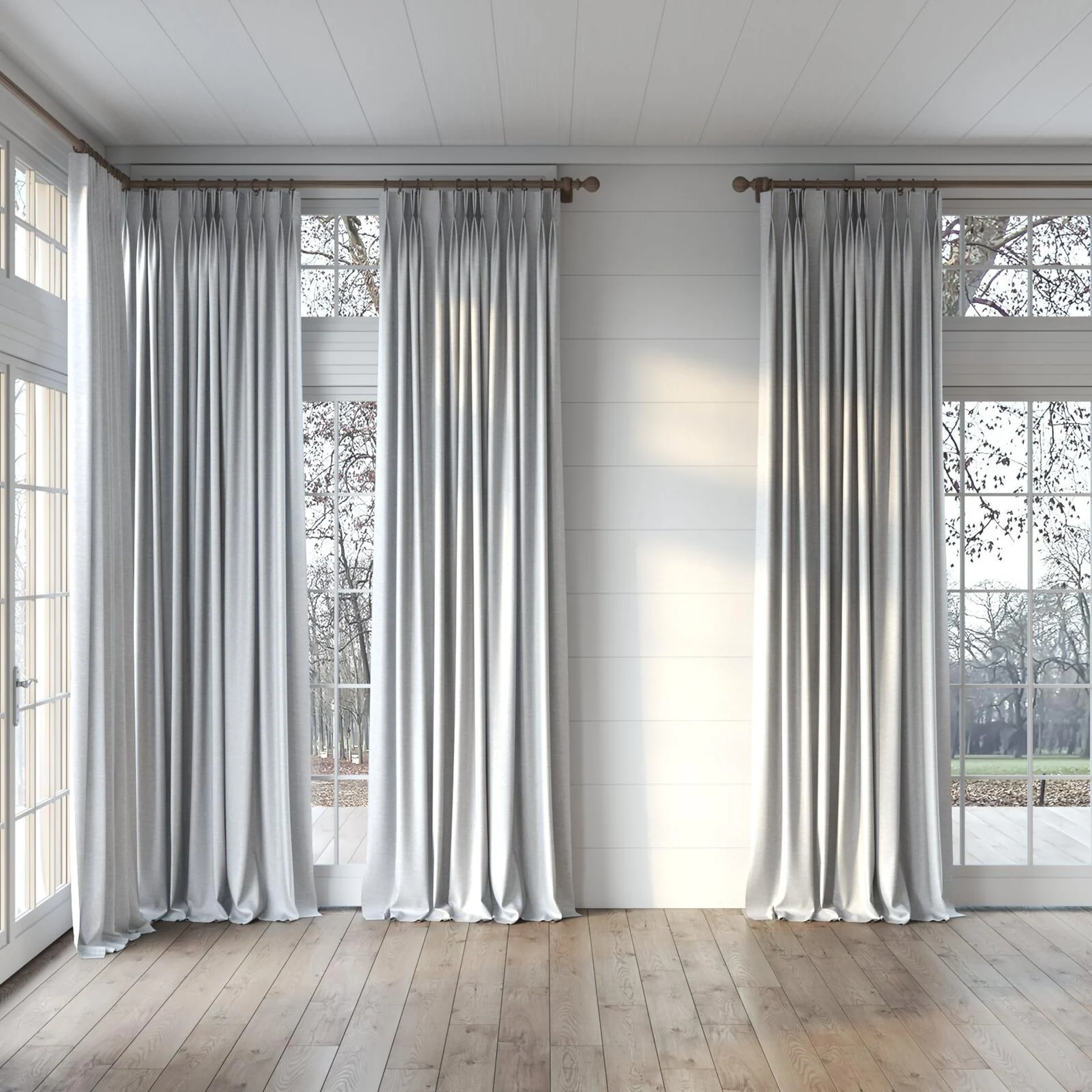 Full view of Tonto Limestone, puddled, on curtain rod