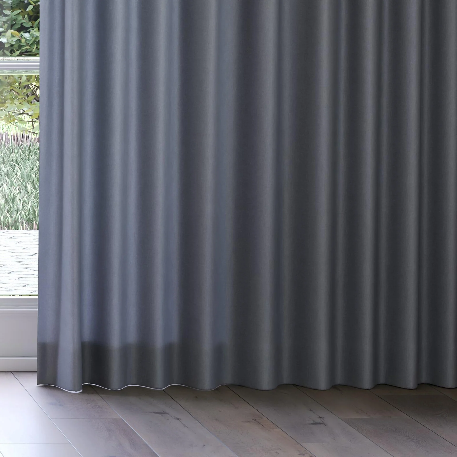 Bottom view of Ophelia Night, on curtain rail