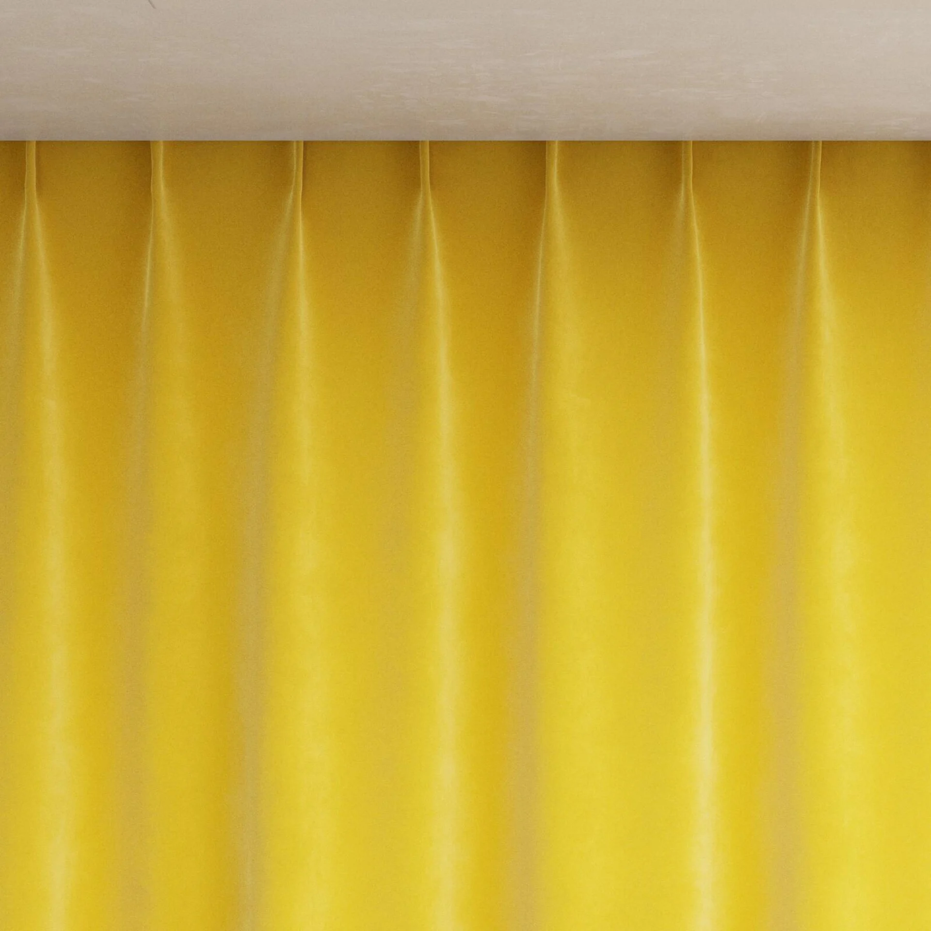 Top view of Lux Velvet Saffron 8204, pinch pleat