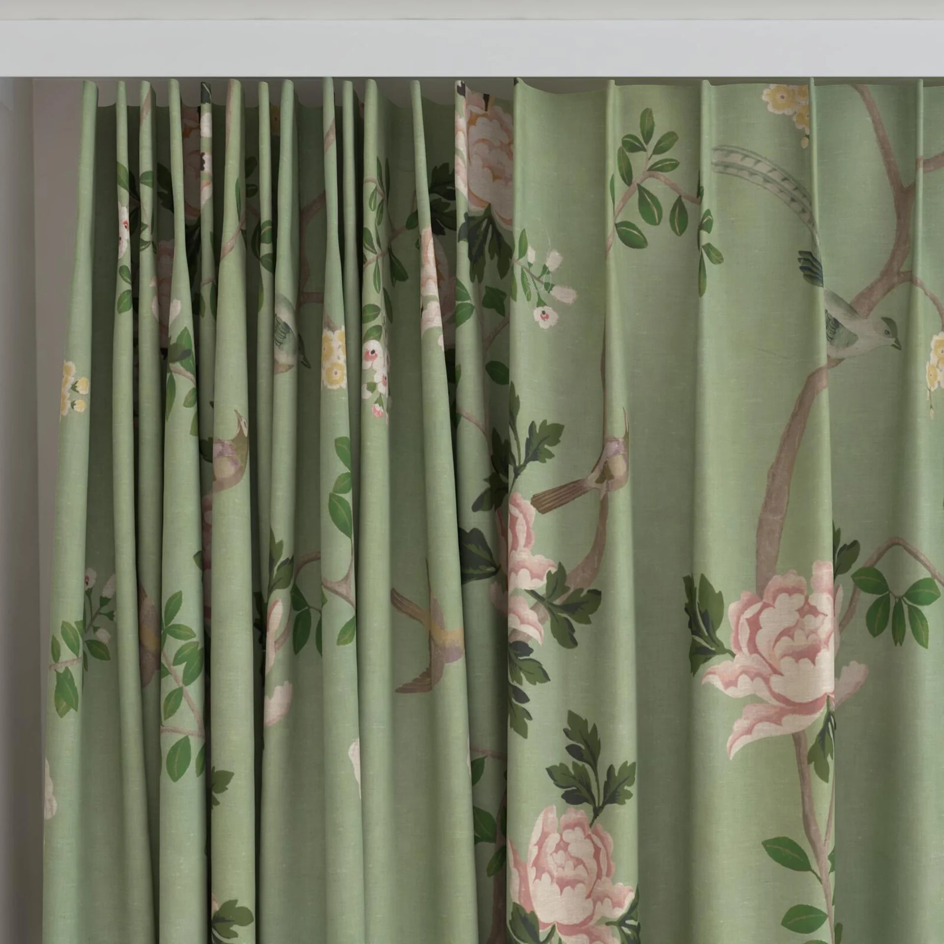 Top view of Sakura Orchard, on curtain rail