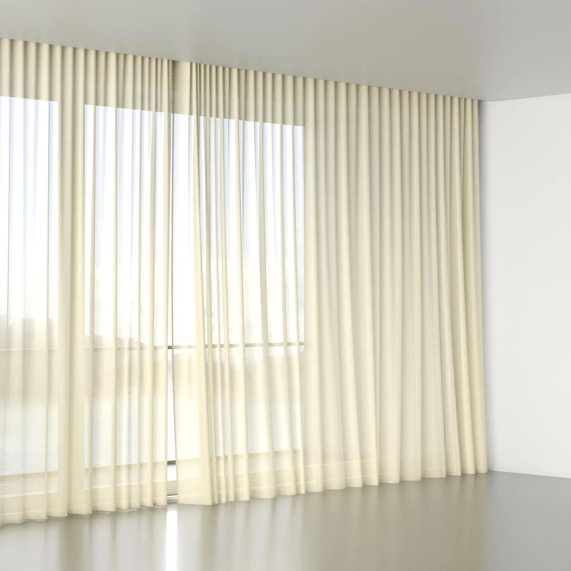 Full view of Flo II Straw, wave pleat