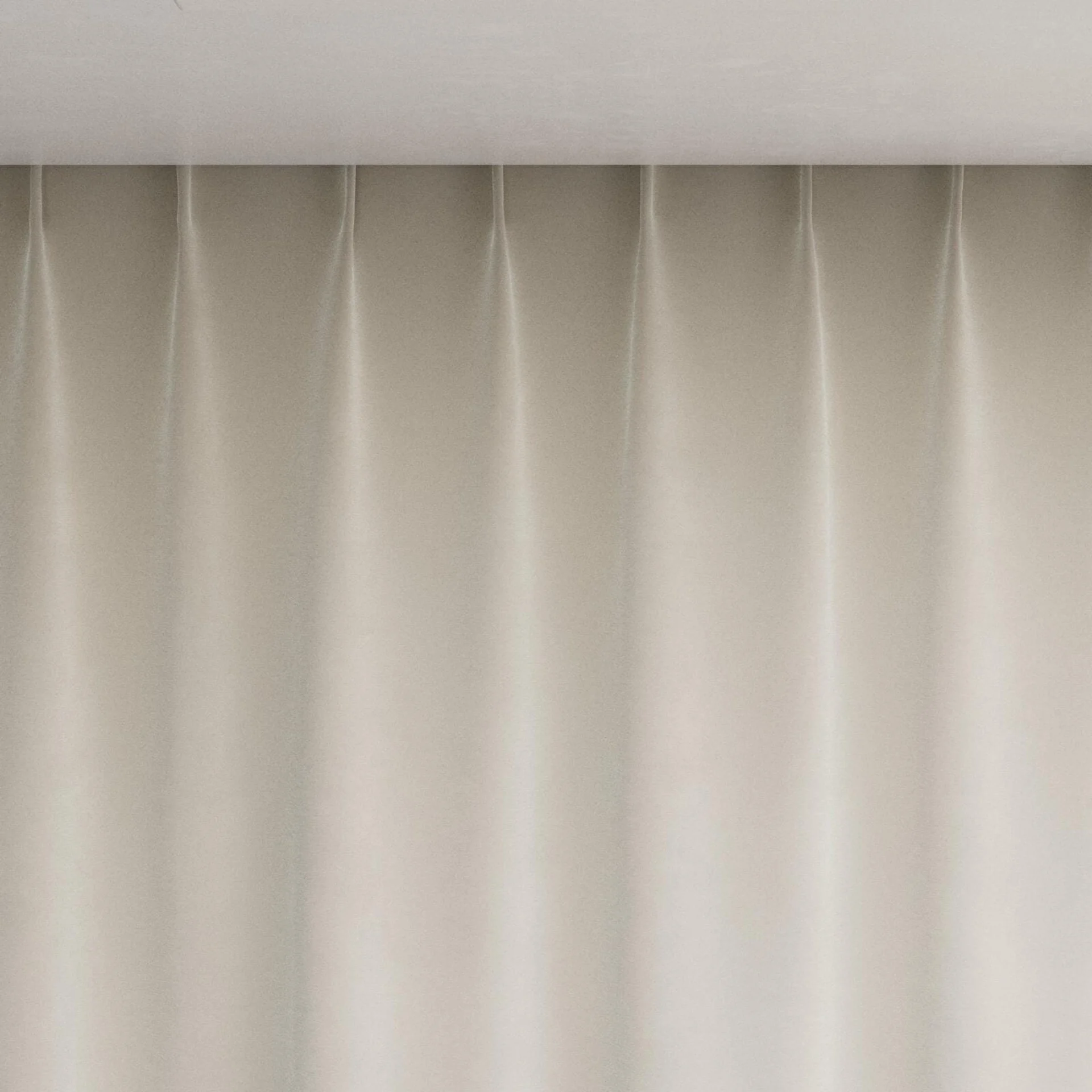 Top view of Moon Natural, pinch pleat