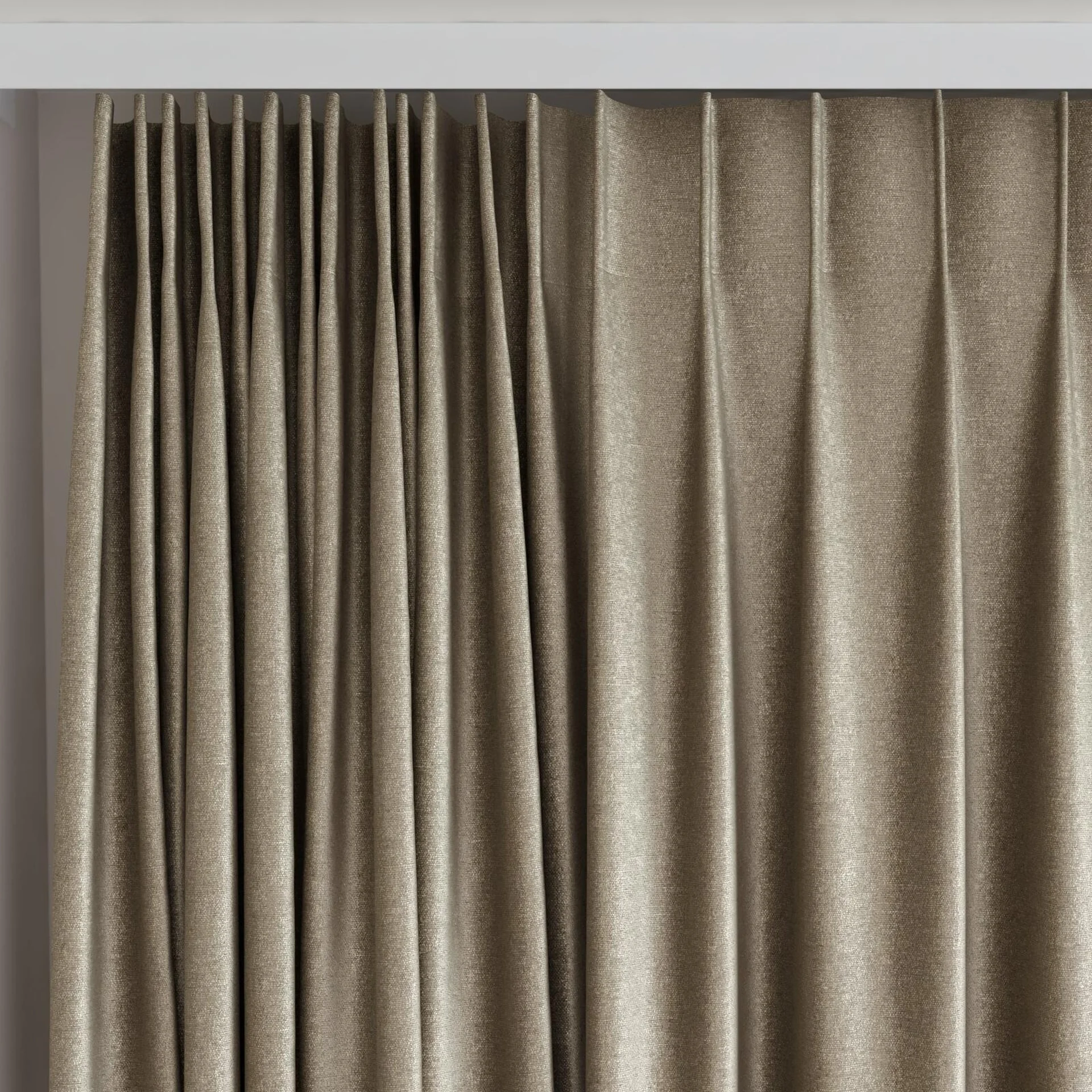 Top view of Recharge Cedar, on curtain rail