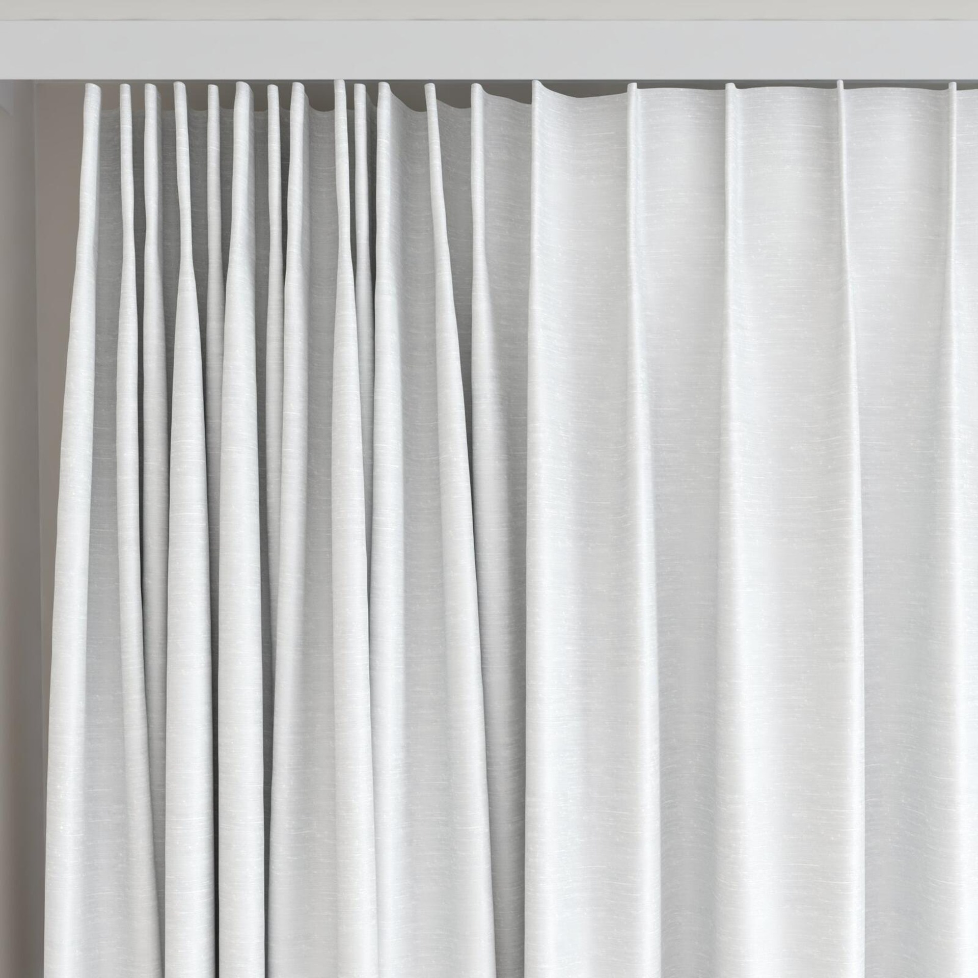 Top view of Silk Road Winter Snow, on curtain rail