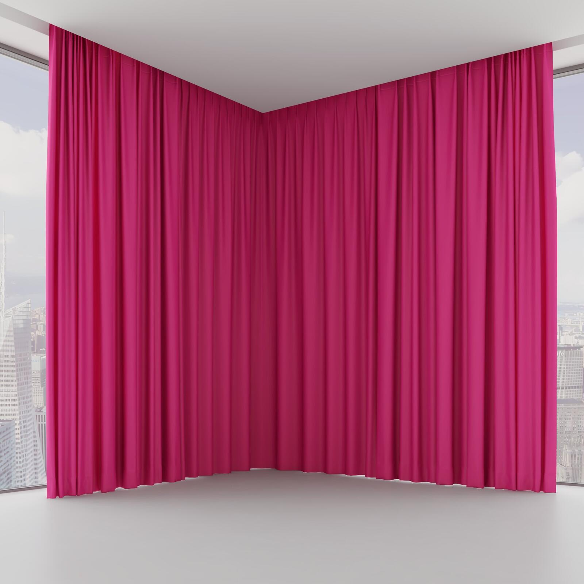 Front view of Ultra Dim Magenta, on hidden rail
