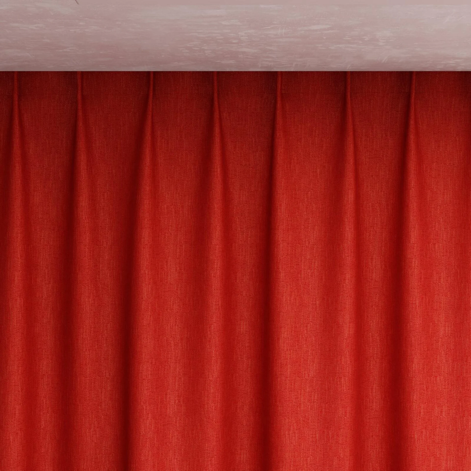 Top view of Bronco Paprika, pinch pleat