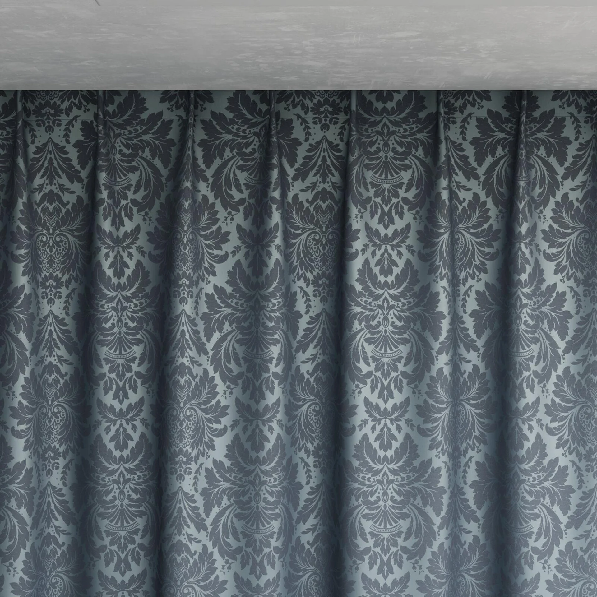 Top view of Jaborine Niagara, pinch pleat