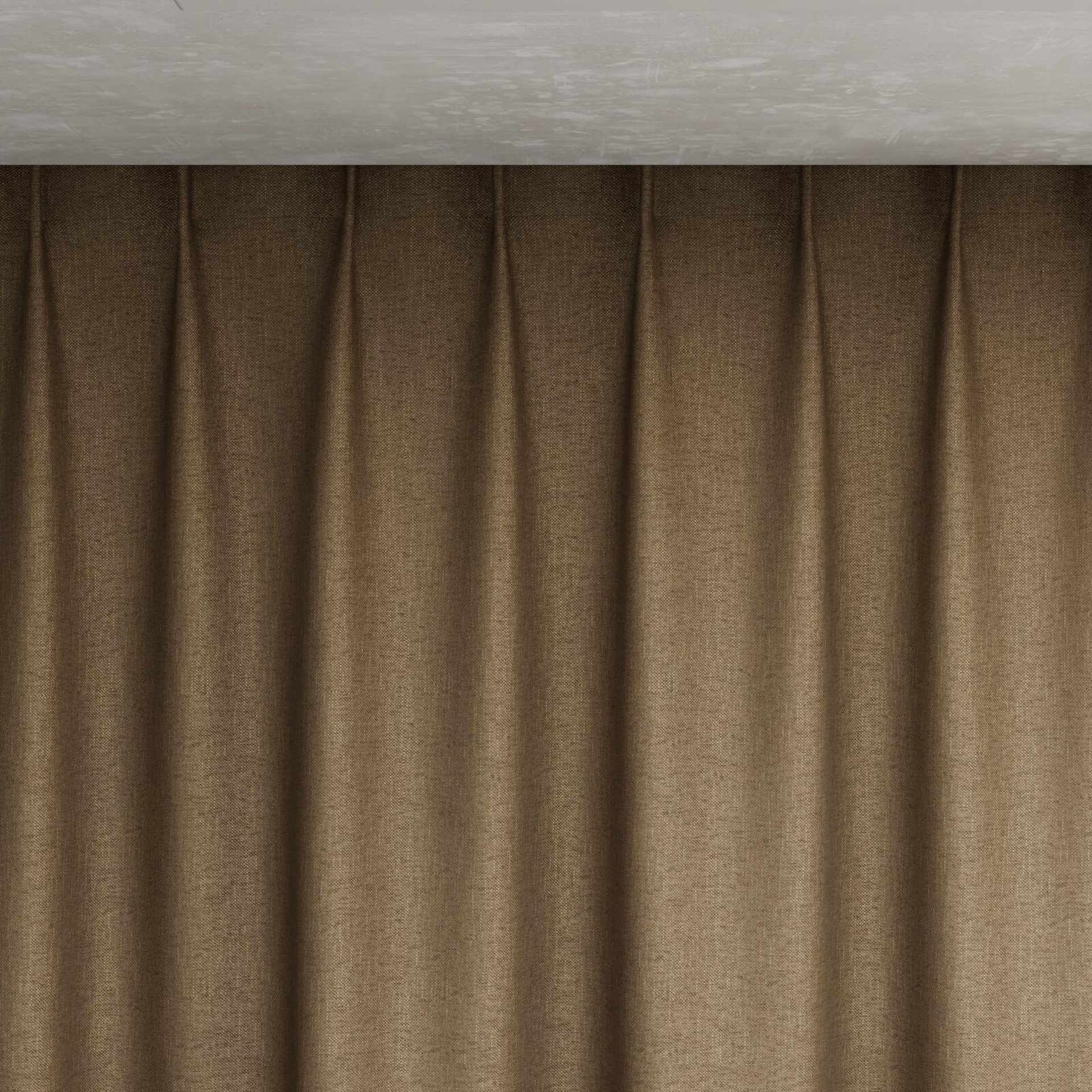 Top view of Bronco Truffle, pinch pleat
