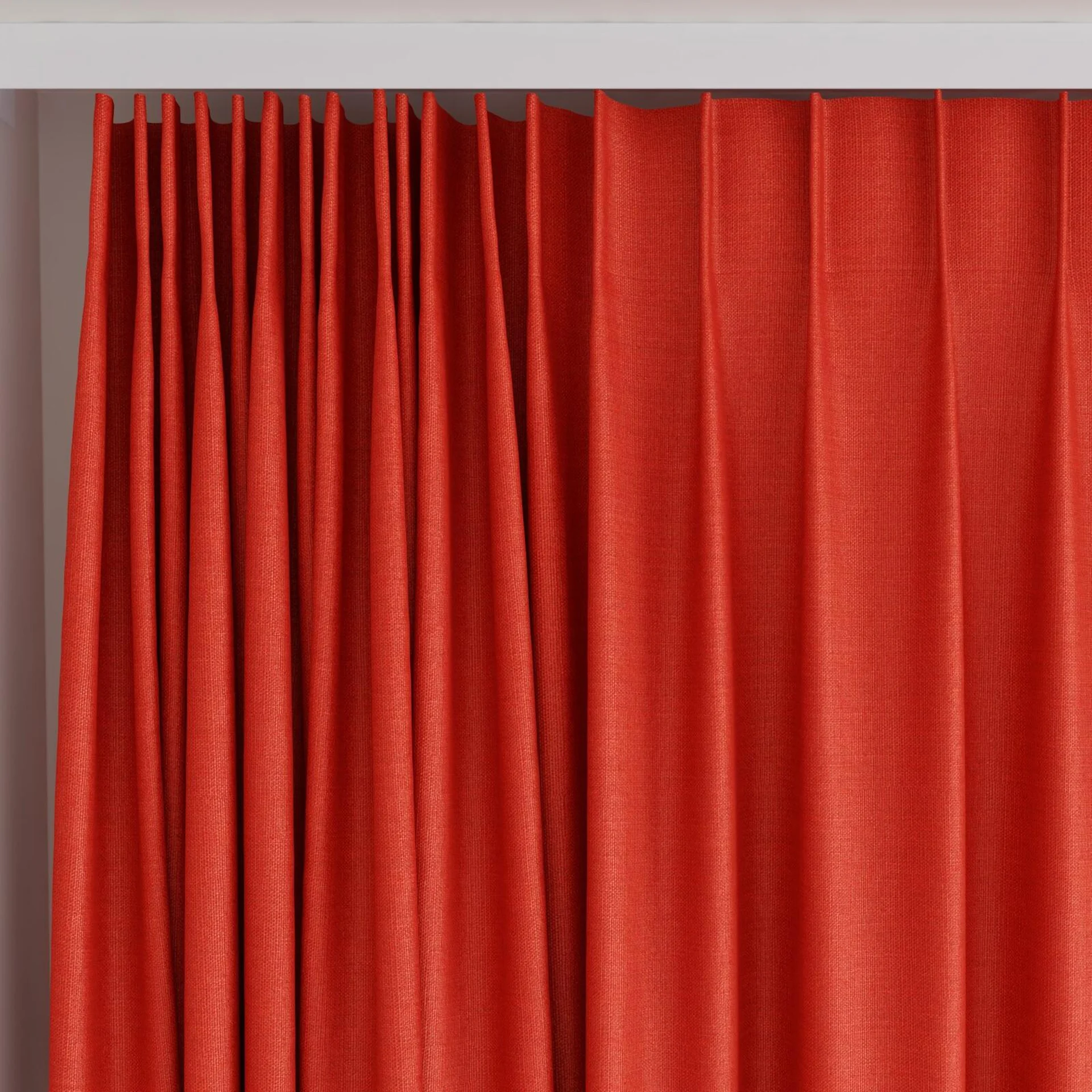 Top view of Linex Fiery, on curtain rail
