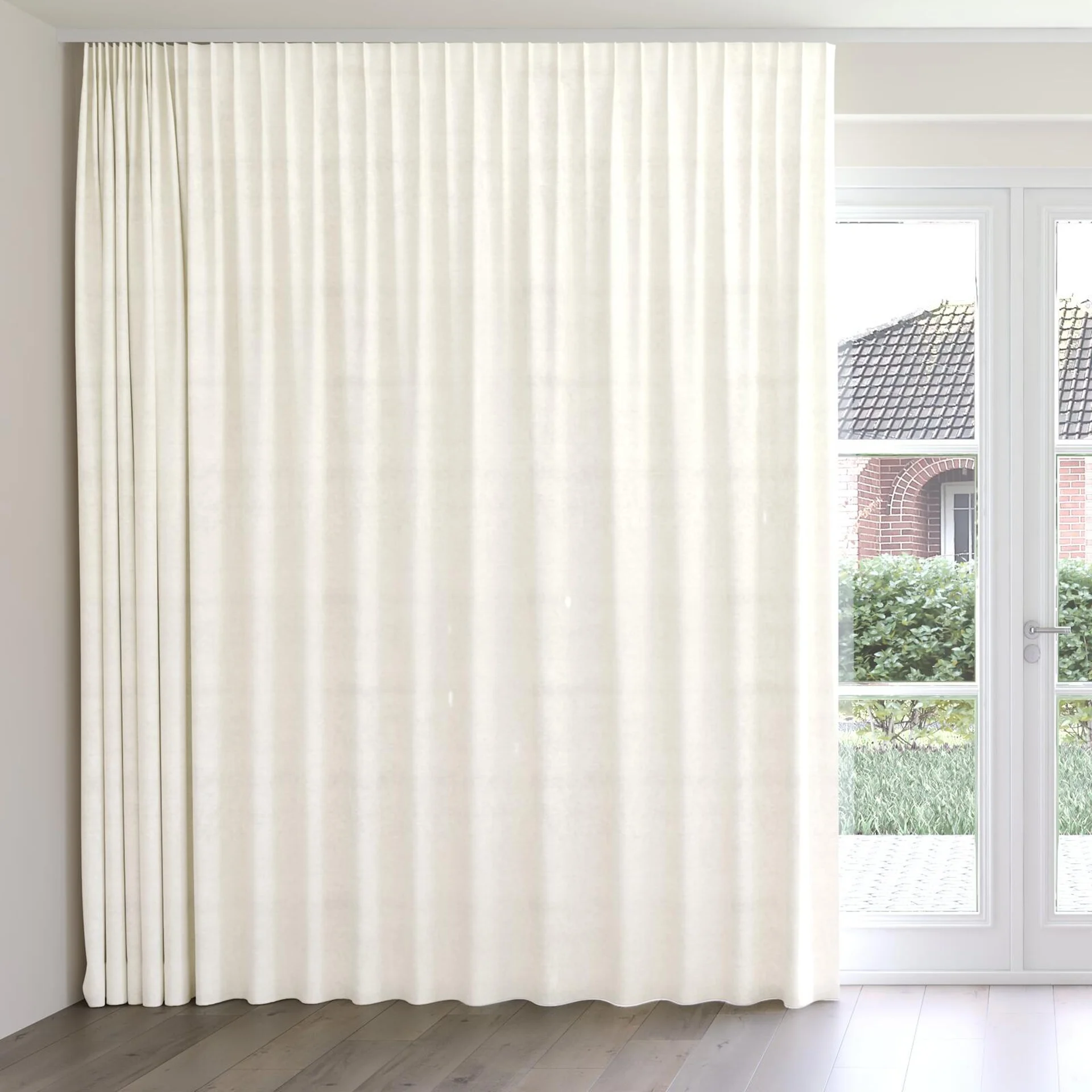 Front view of Baron Swan, on curtain rail