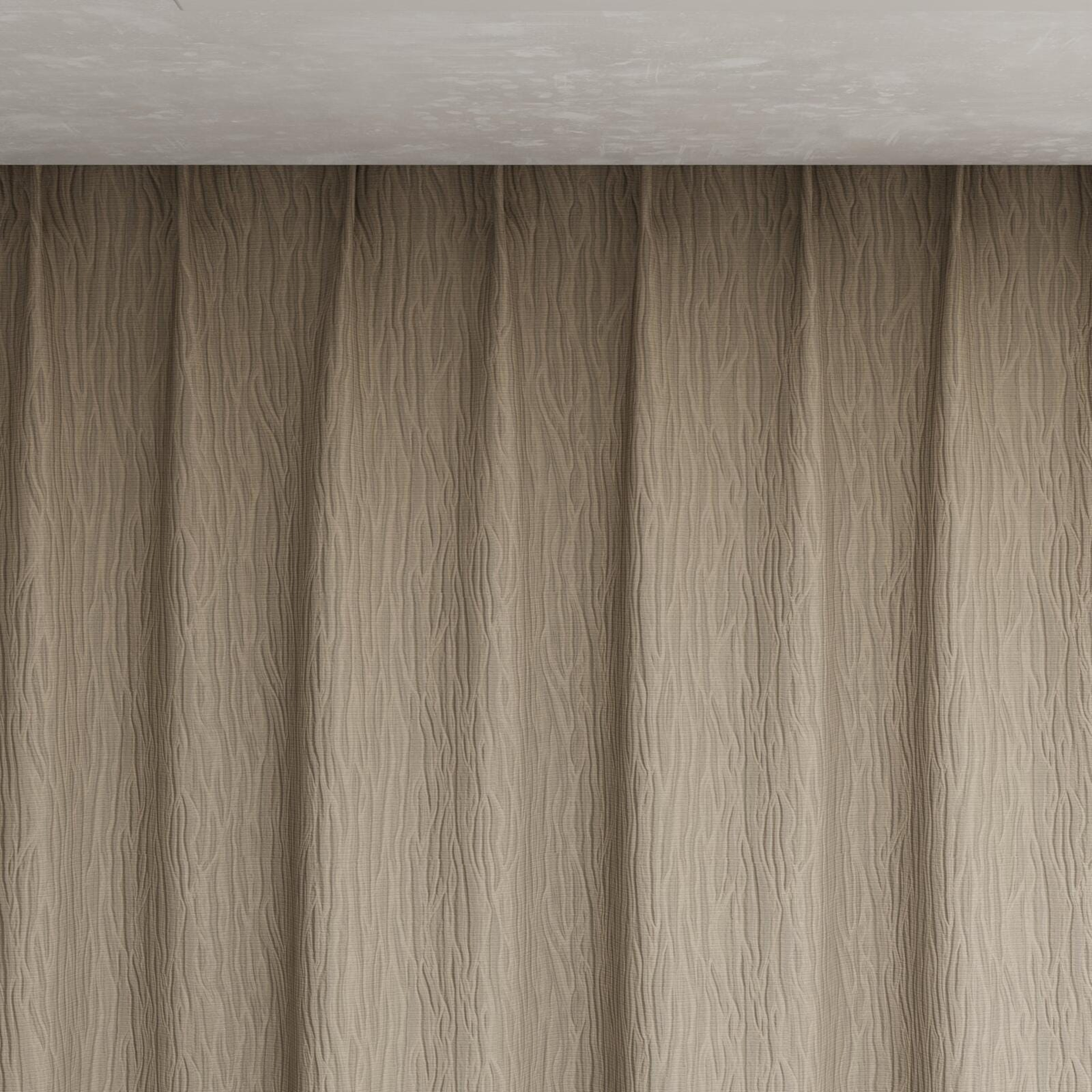 Top view of Sandrift Driftwood, pinch pleat