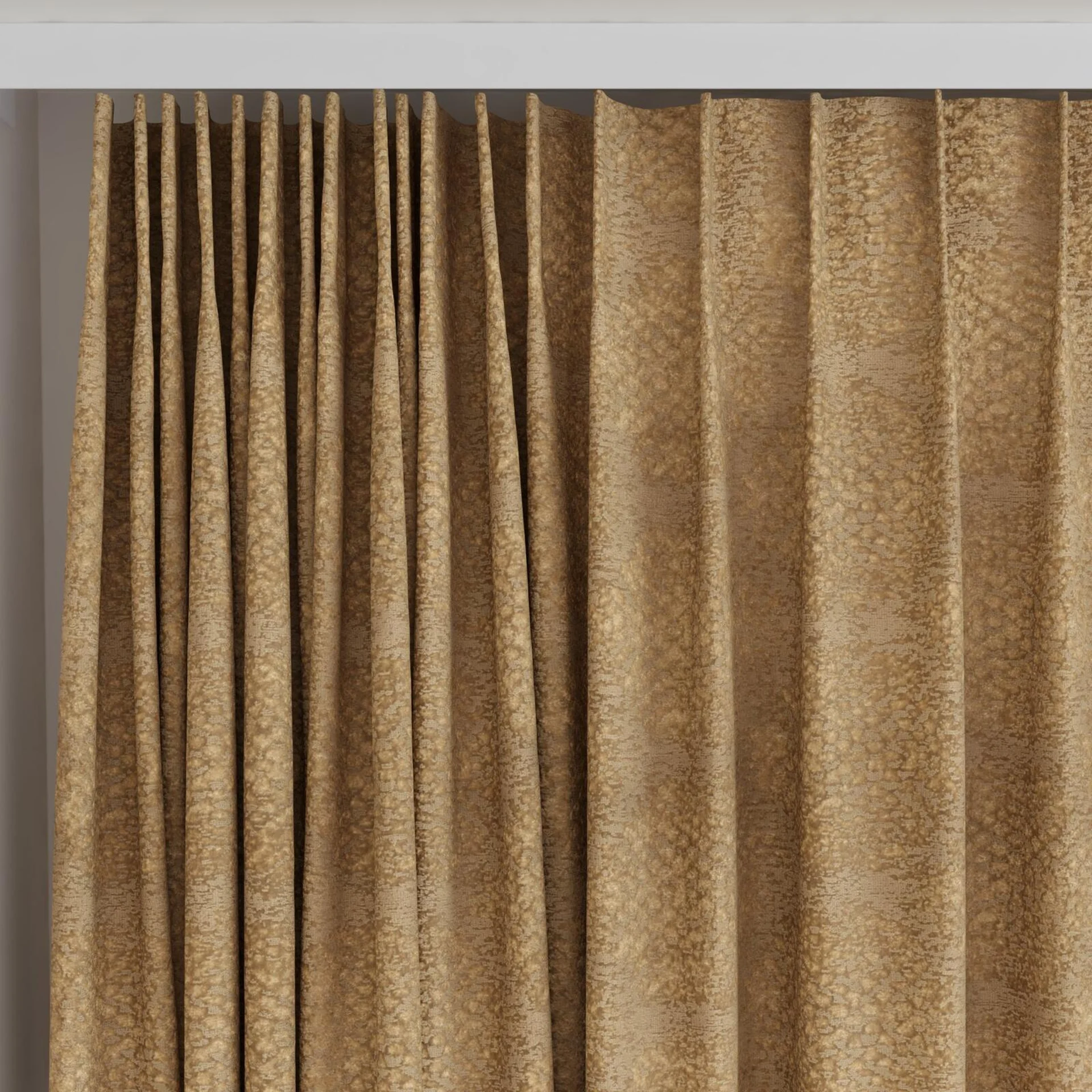 Top view of Gilda Dune, on curtain rail