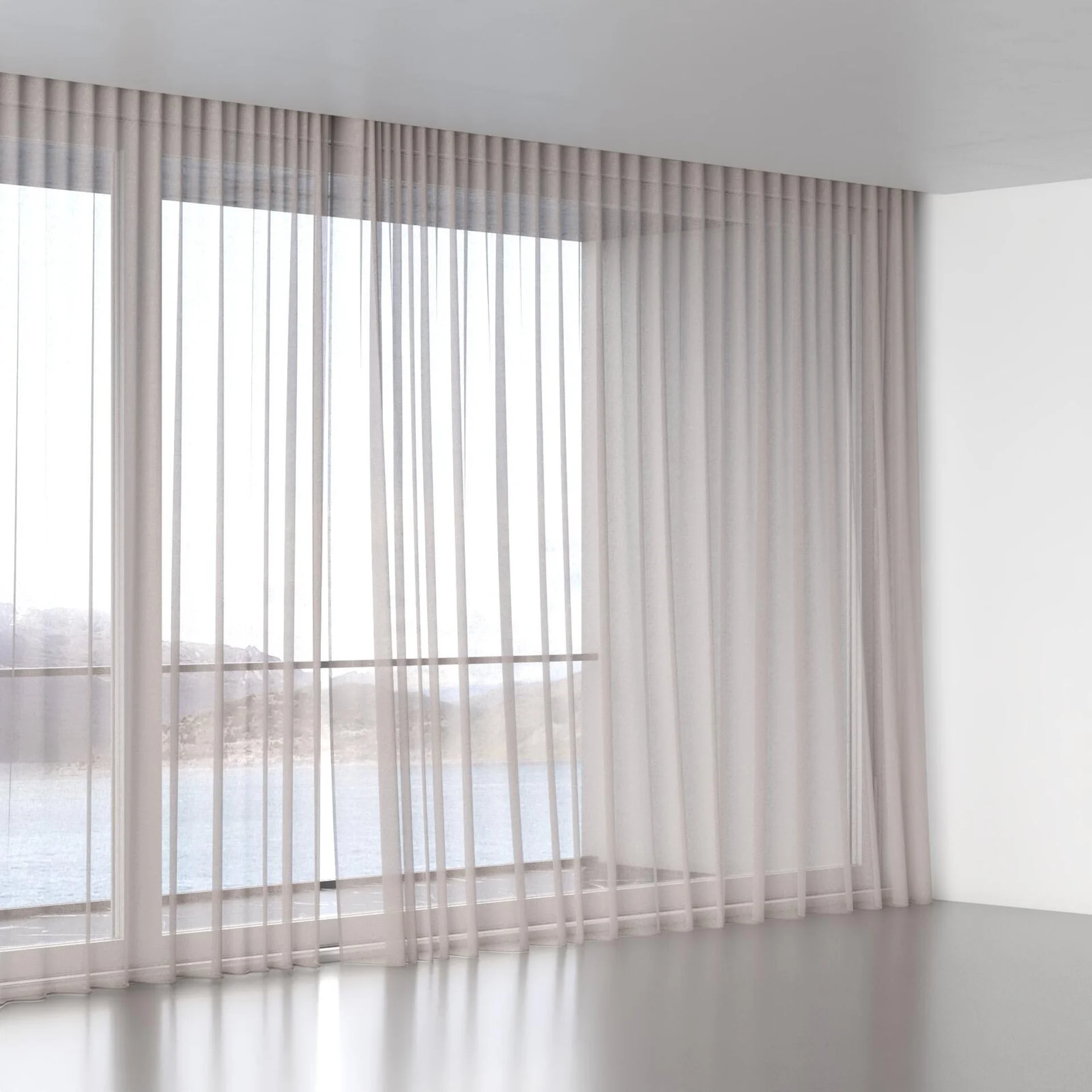 Full view of Elevate Flax, wave pleat