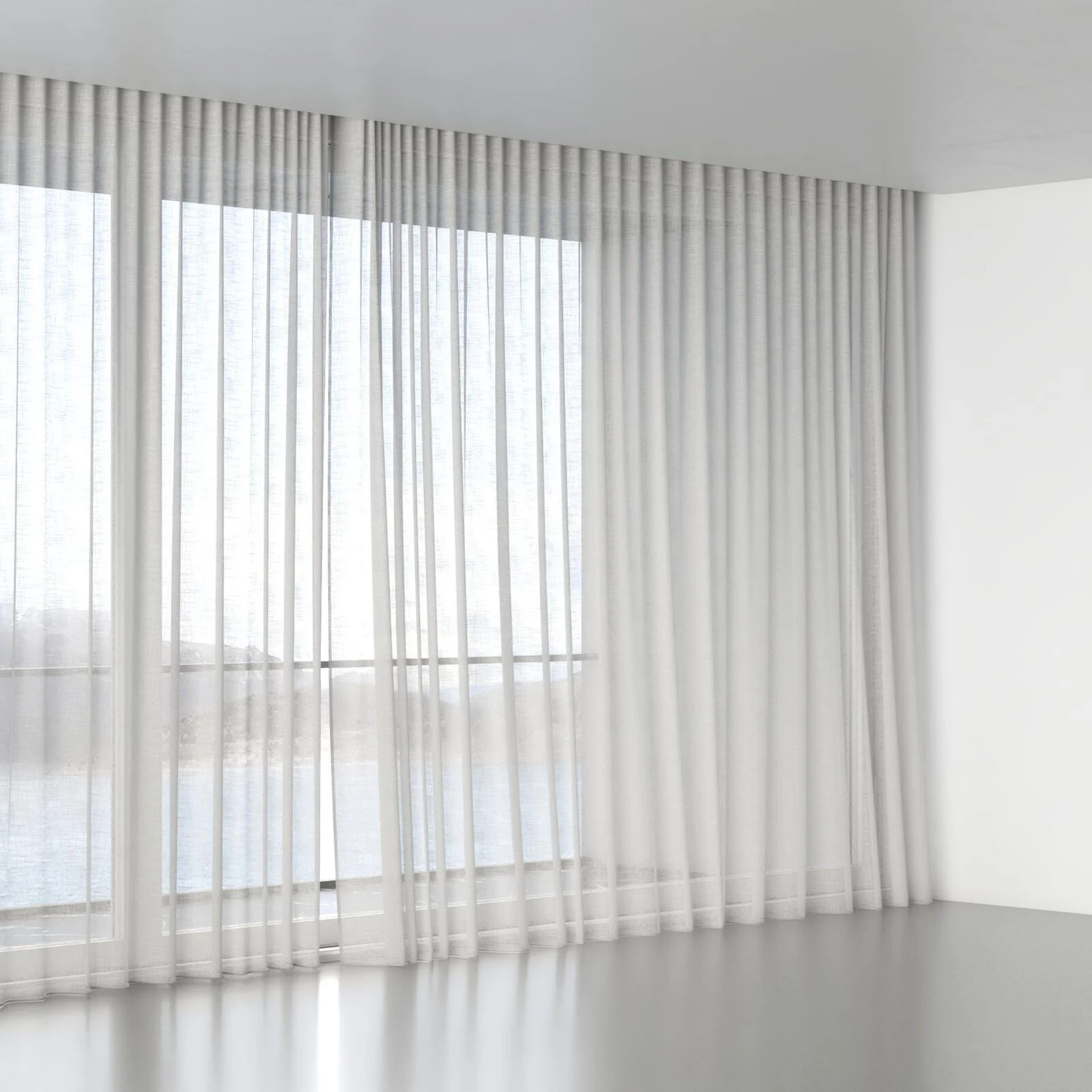 Full view of Verdant Limestone, wave pleat